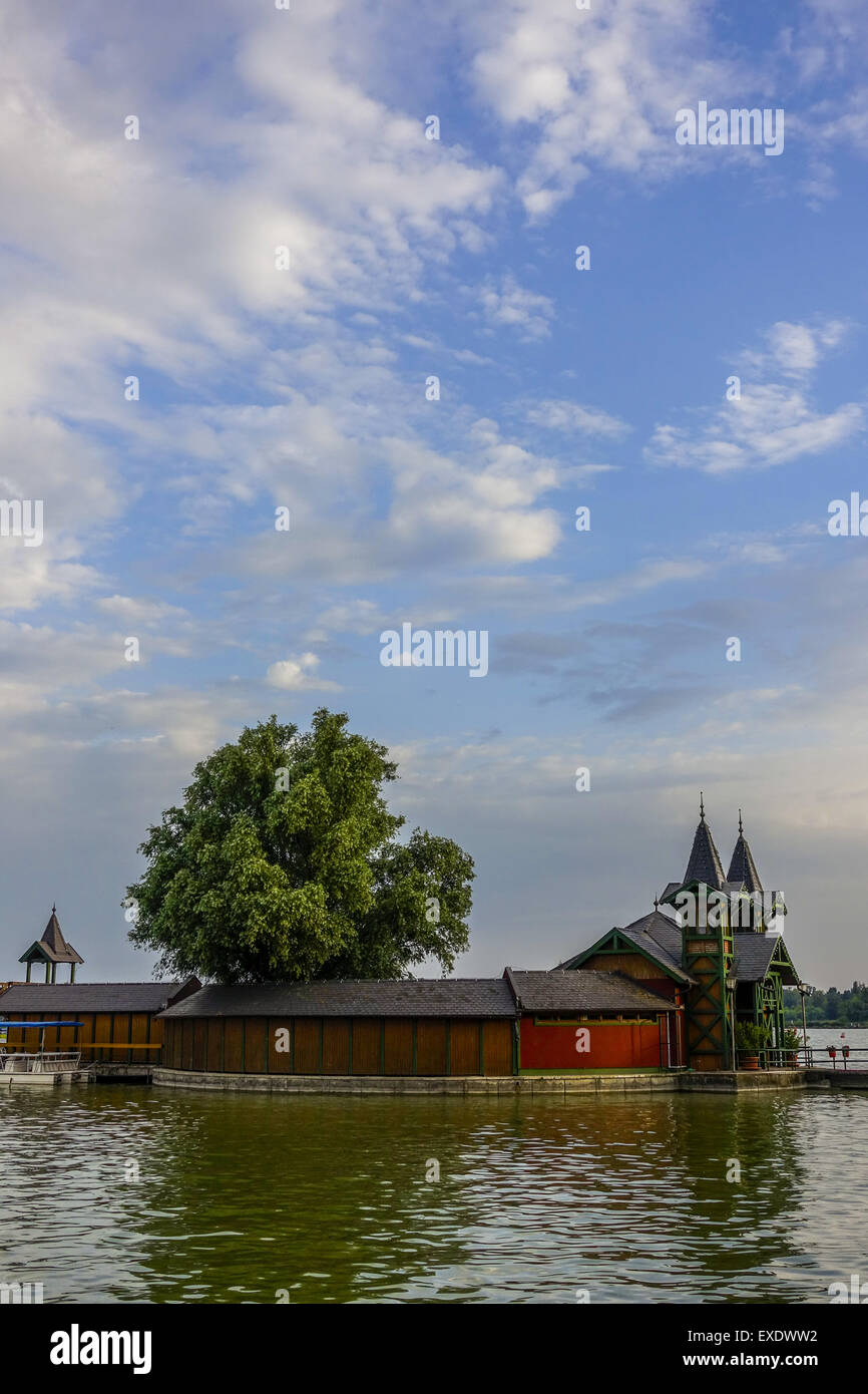 Traditional lake spa, Keszthely, lake Balaton, Hungary, Western Hungary Stock Photo