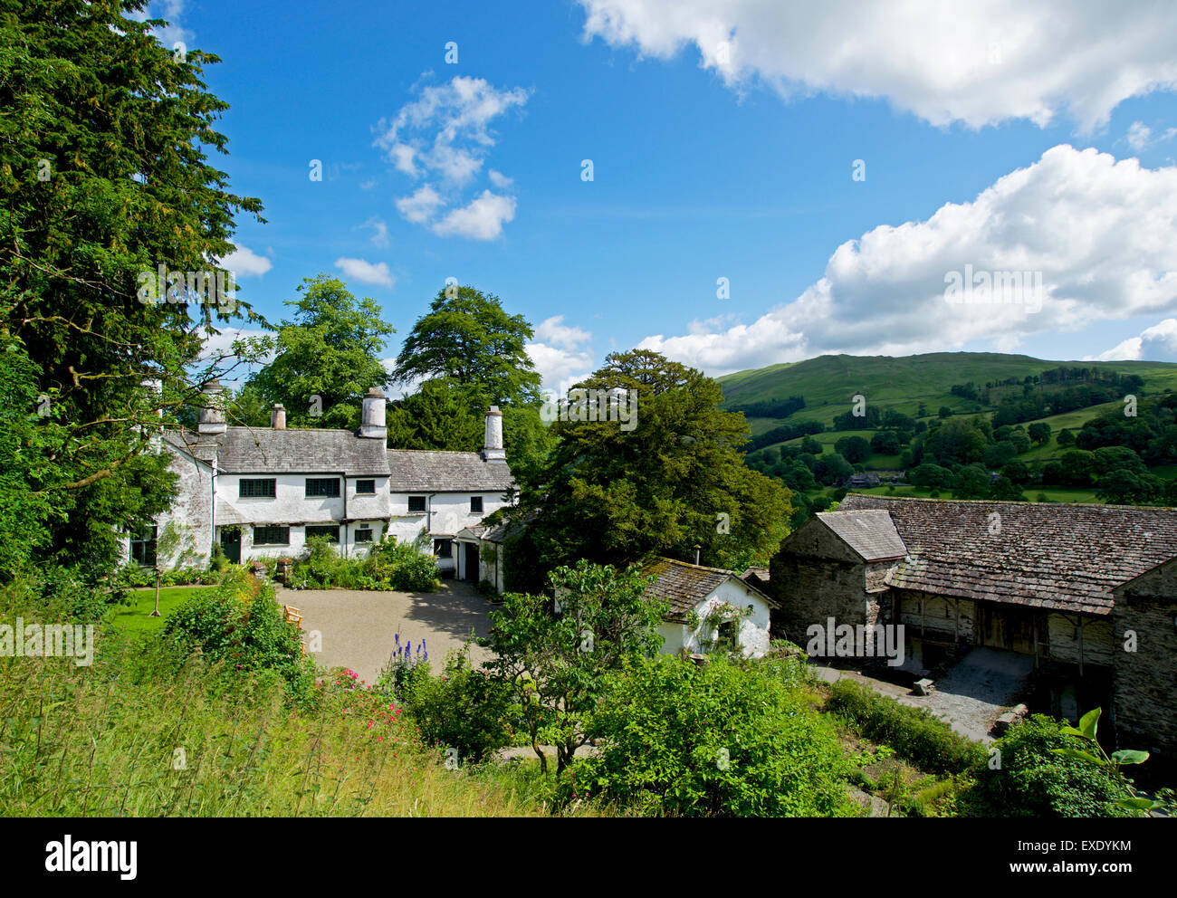 Townend, a National Trust property in Troutbeck, Lake Dstrict National Park, Cumbria, England UK Stock Photo