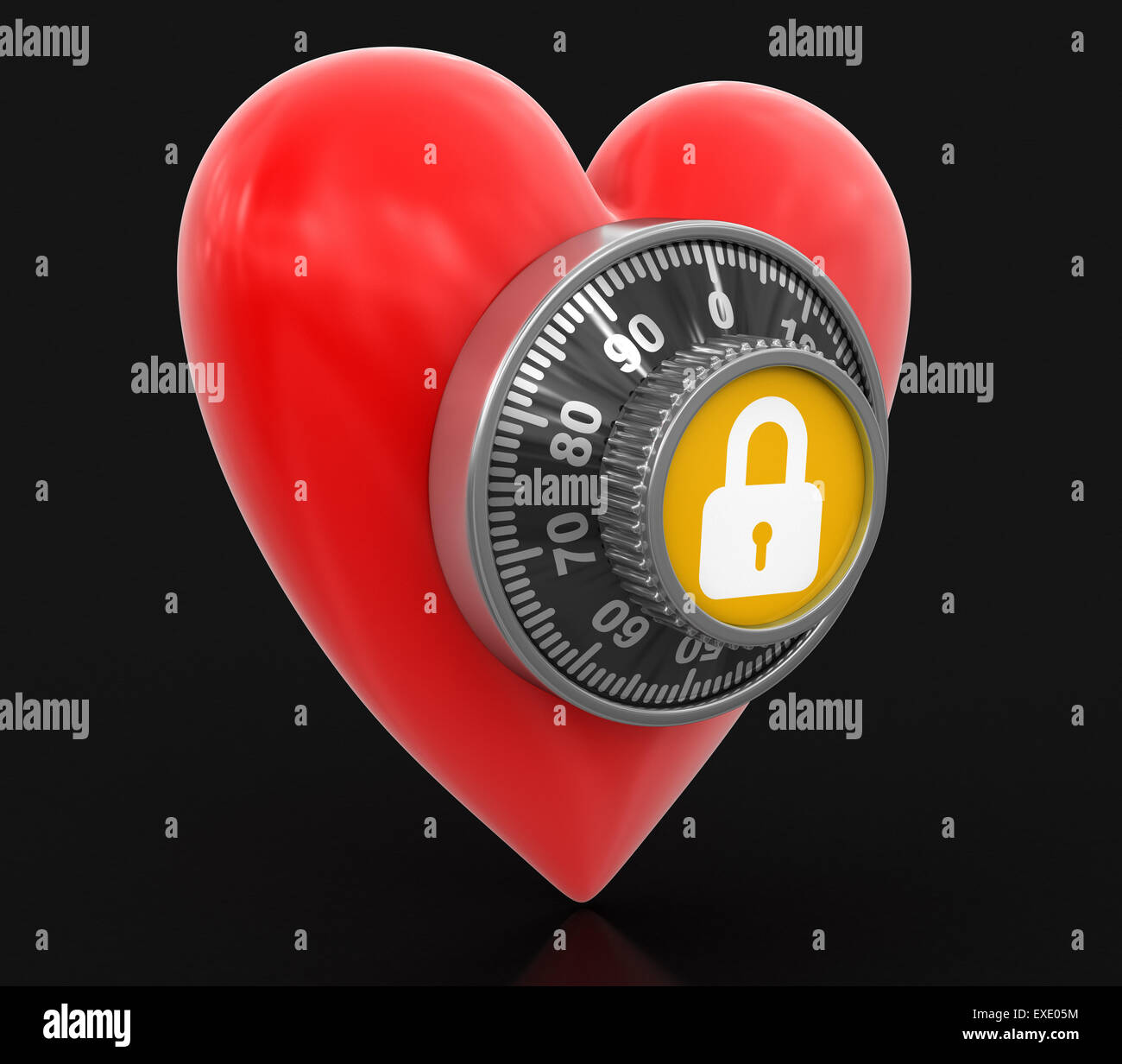 Heart protection (clipping path included Stock Photo - Alamy