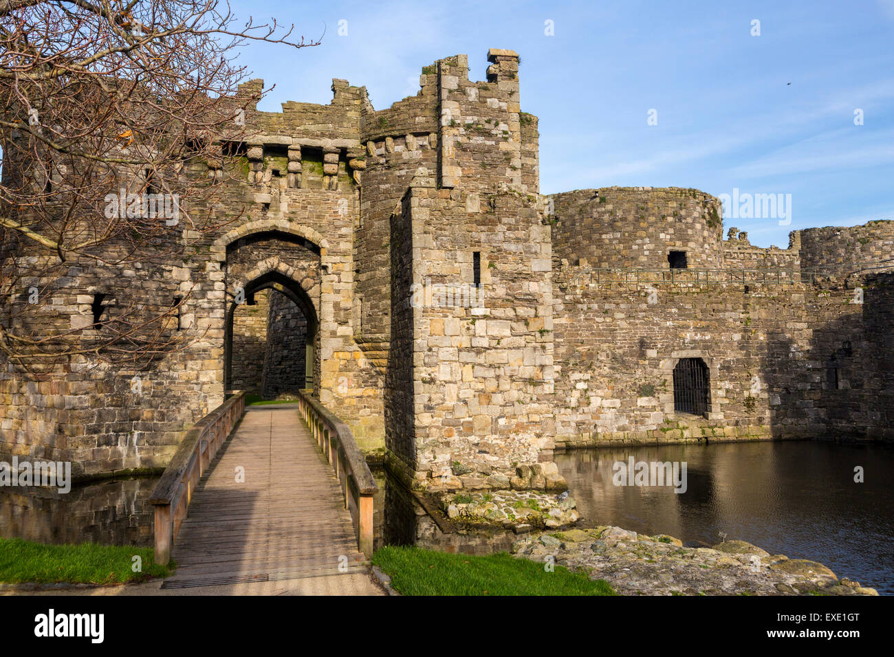 Beaumaris Castle, Anglesey, Wales, United Kingdom, Europe. Stock Photo