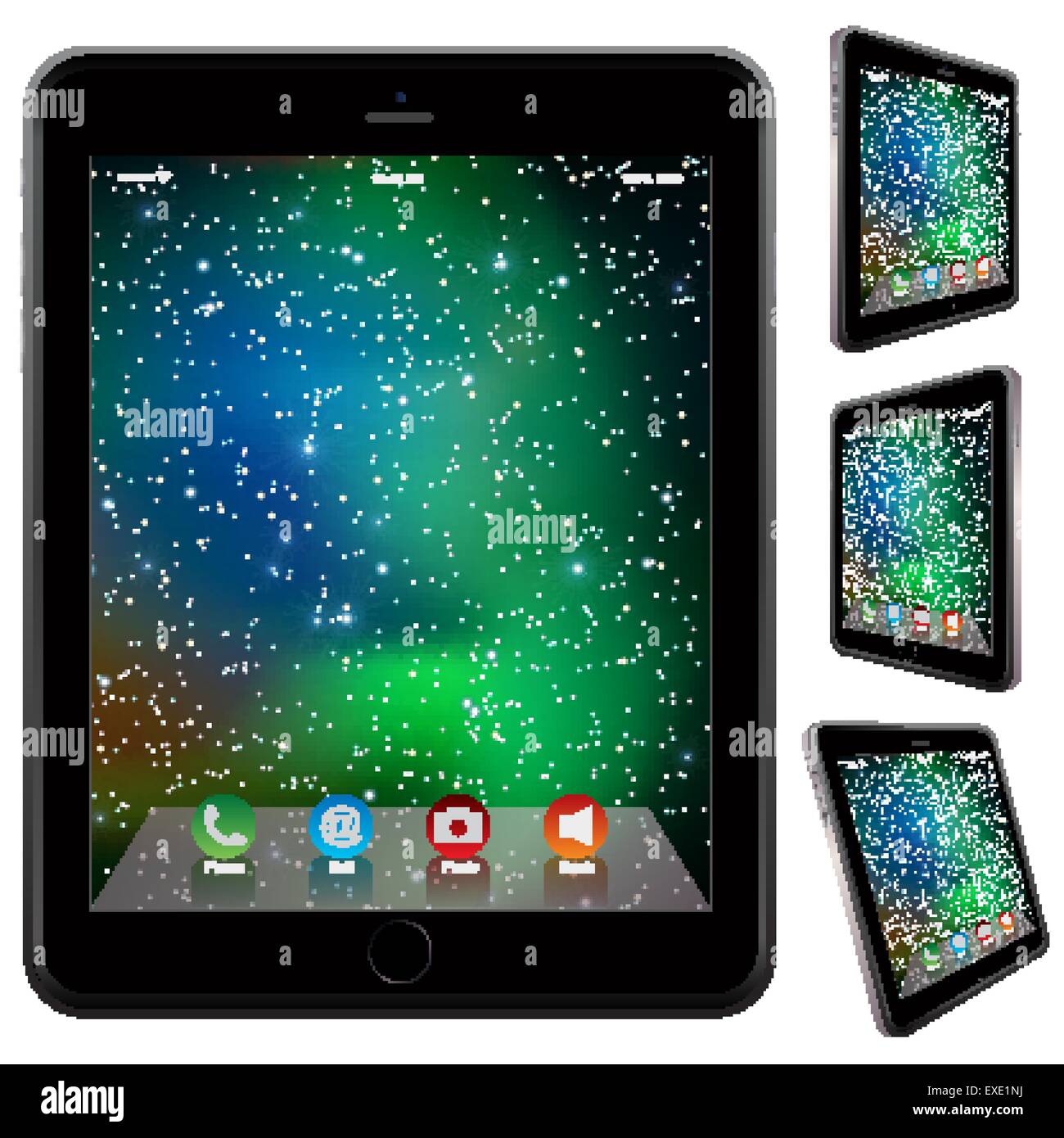 vector illustration photo realistic Tablet Similar To iPad style