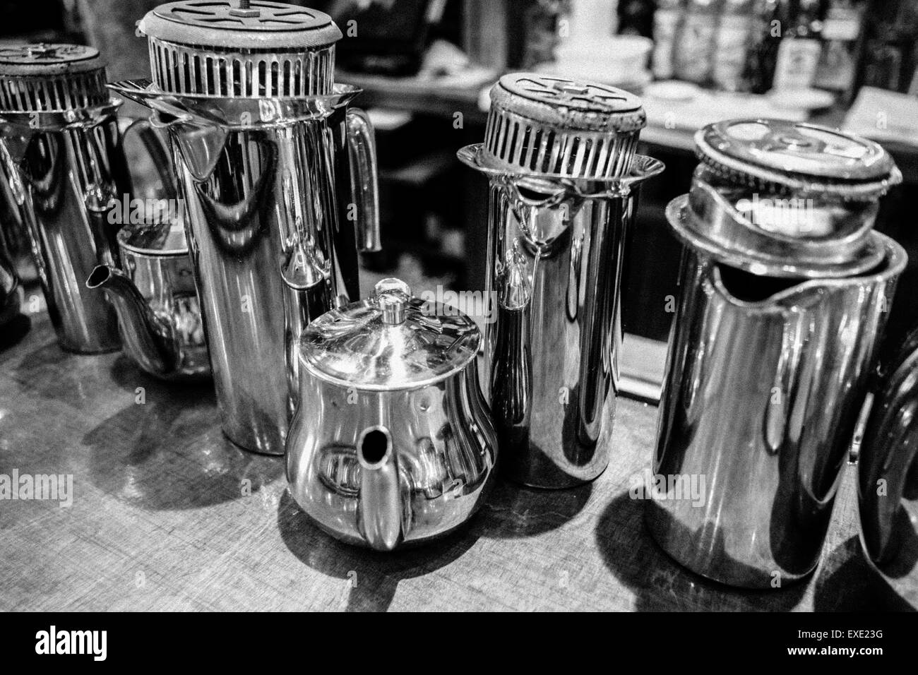 Coffee Pots Grand Café Oxford England Stock Photo