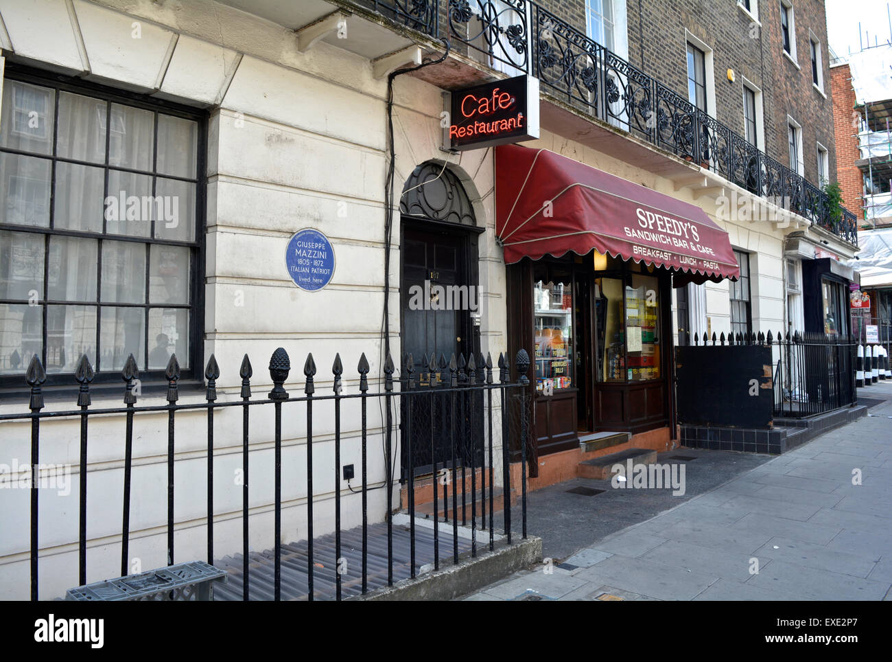 Speedy's Sandwich Bar and Cafe in Camden which recently featured in the BBC series Sherlock. Stock Photo