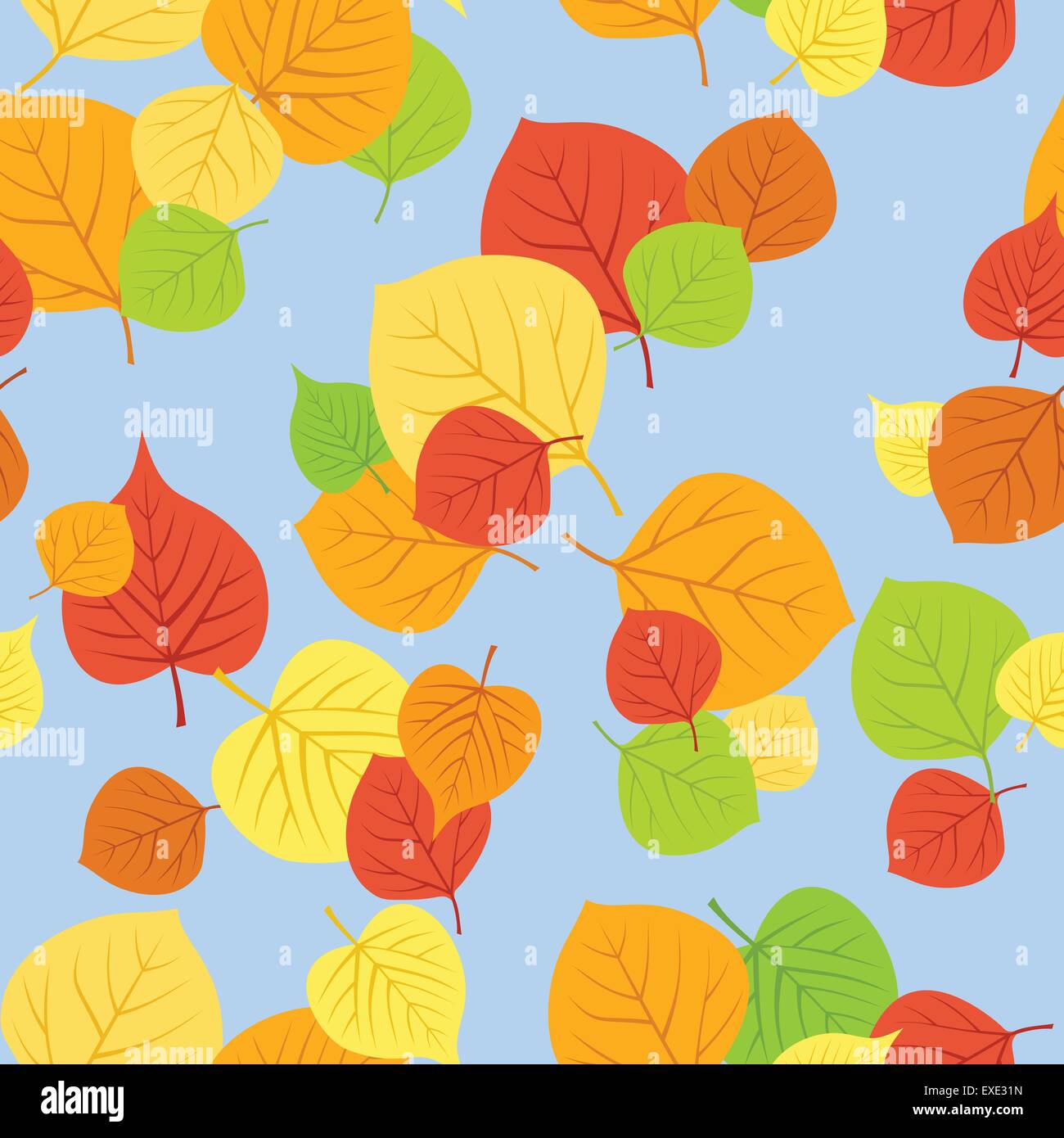 Seamless pattern with autumn leaves. Vector illustration Stock Vector ...