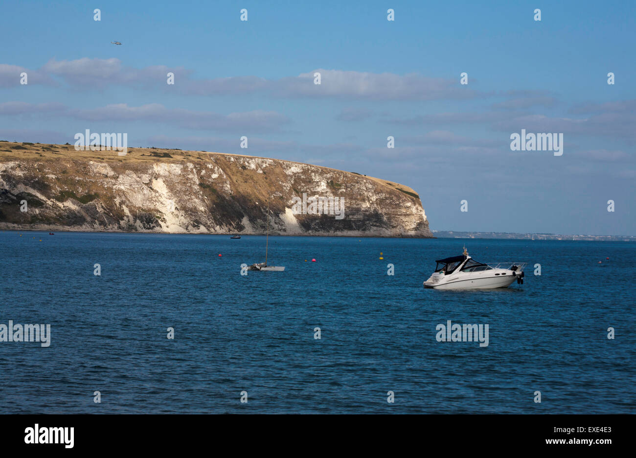 Swanage Bay and Ballard down from Swanage Isle of Purbeck Dorset England Stock Photo