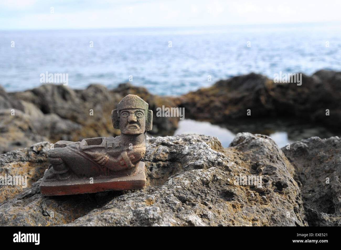 Maya Statue Stock Photo
