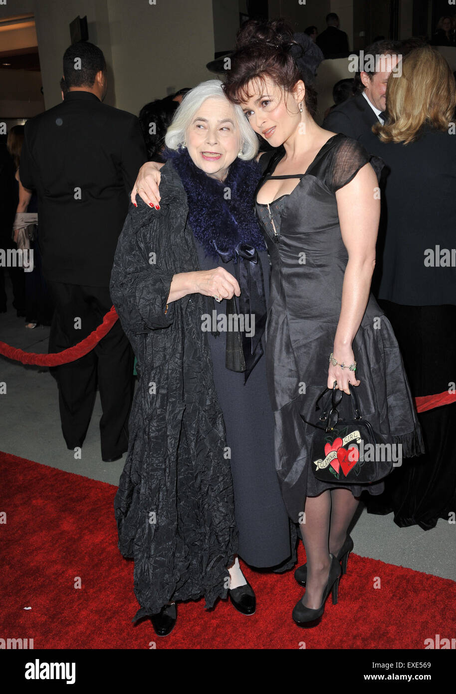 LOS ANGELES, CA - JANUARY 29, 2011: Helena Bonham-Carter &amp; mother Elena