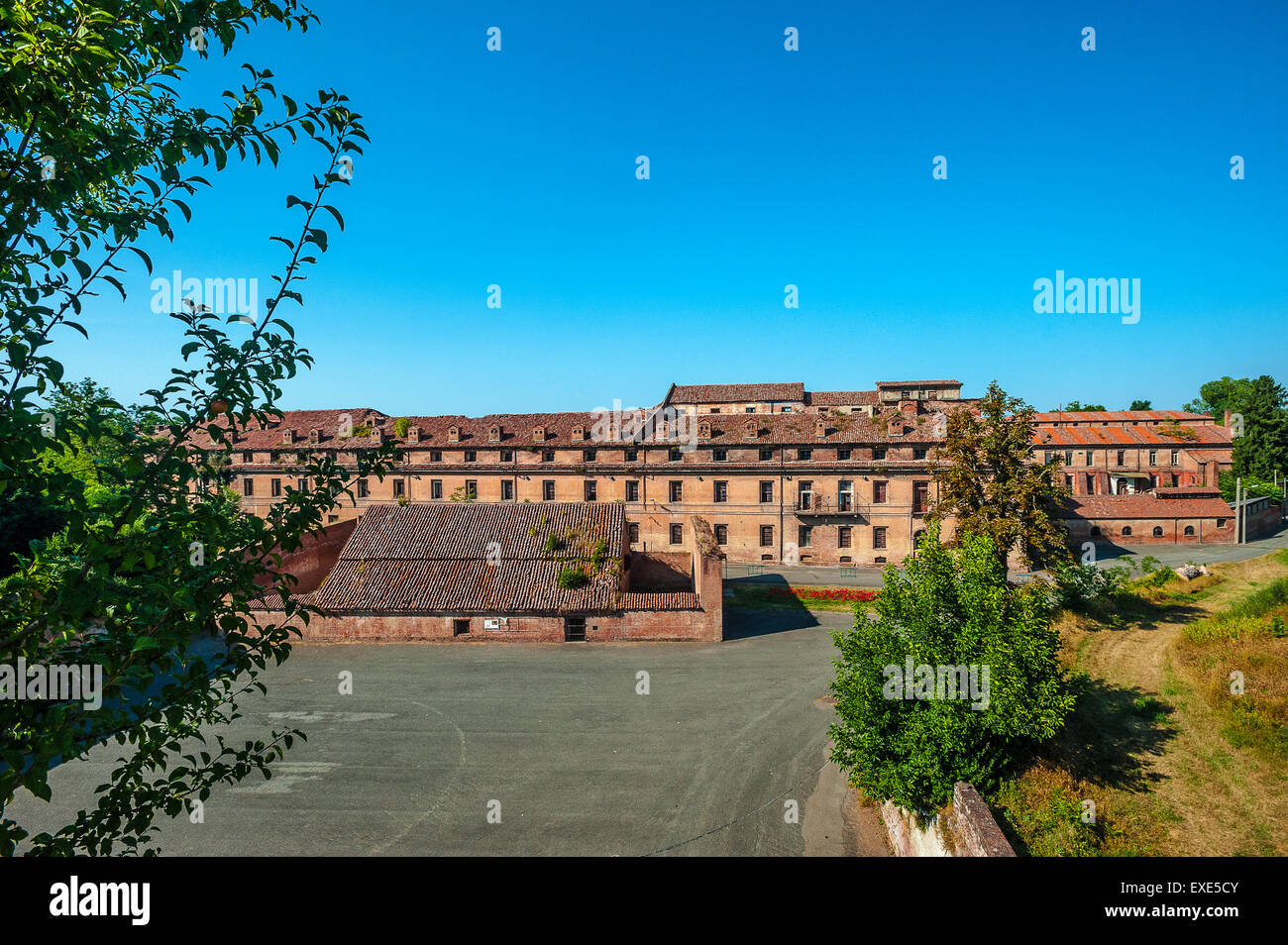 Italy Piedmont Monferrato World Heritage, the Citadel -powder with lightning rod Stock Photo