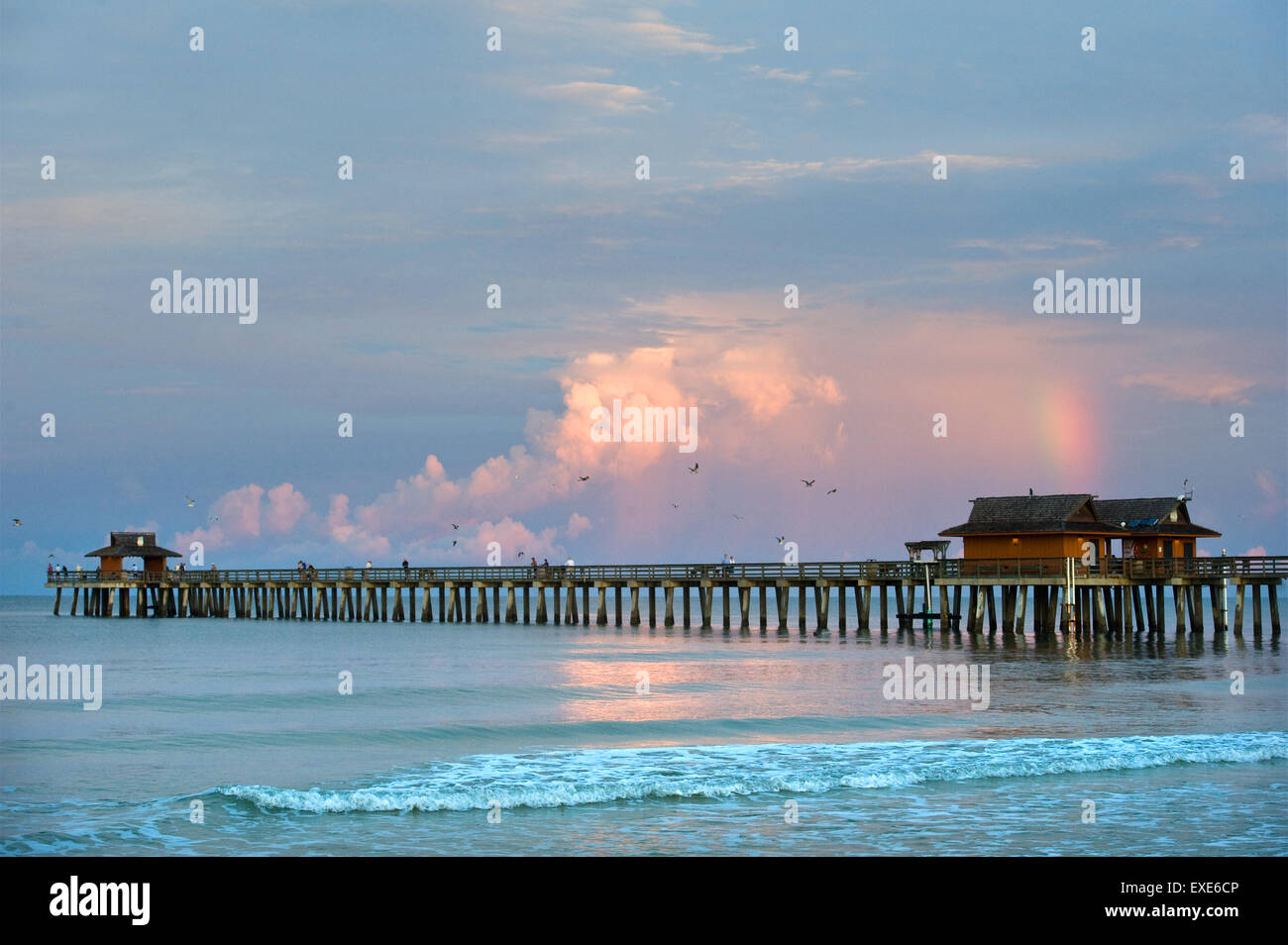 Naples Pier in Florida Stock Photo