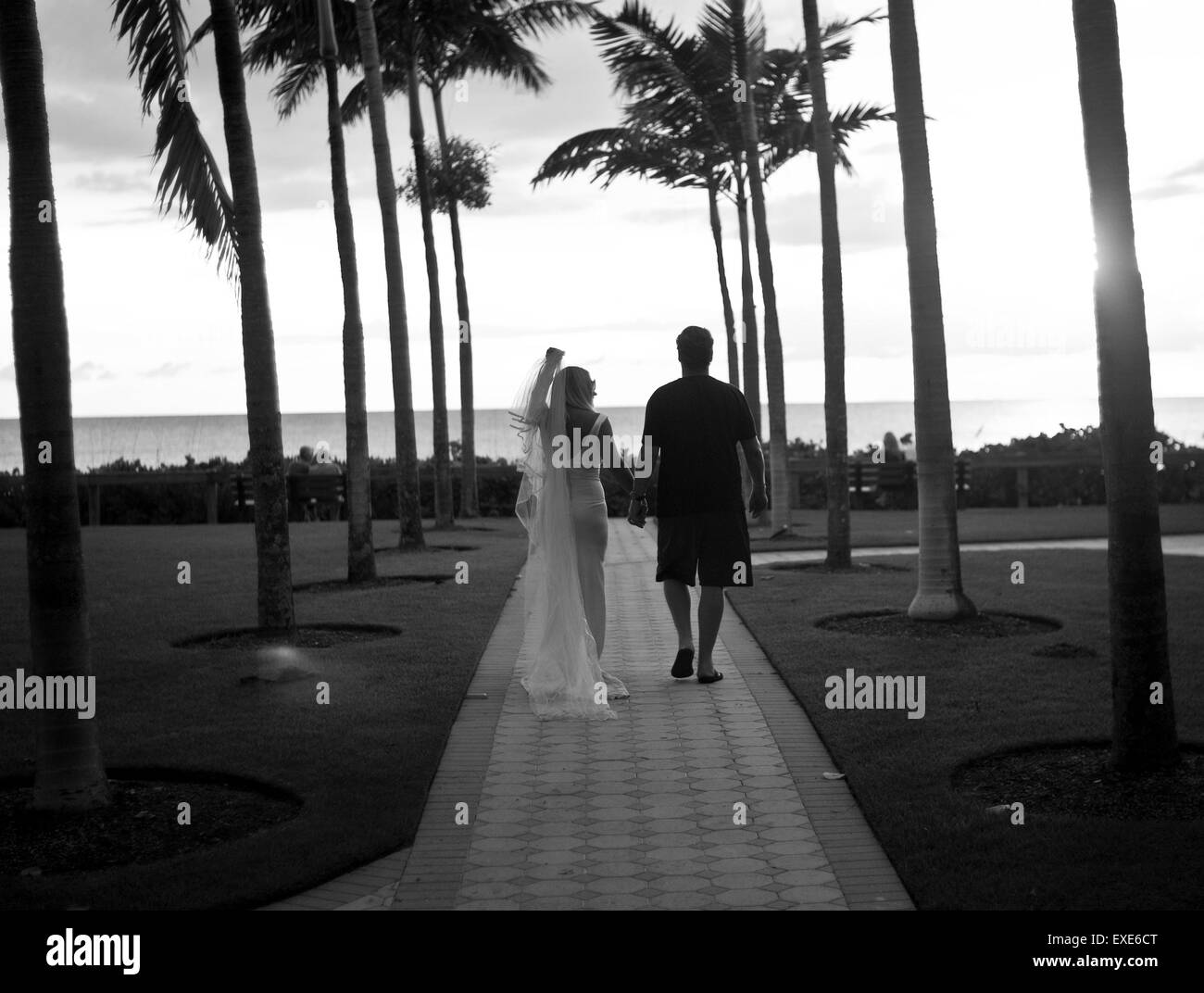 Beach wedding in Naples Florida Stock Photo
