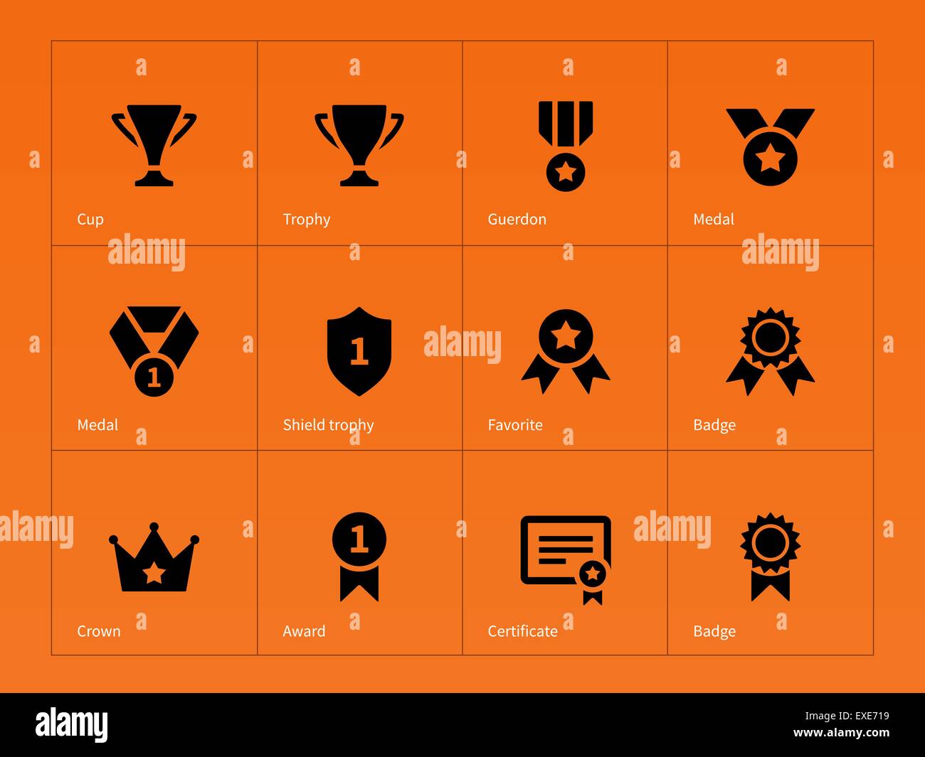 Graphic medal honor soccer hi-res stock photography and images - Alamy