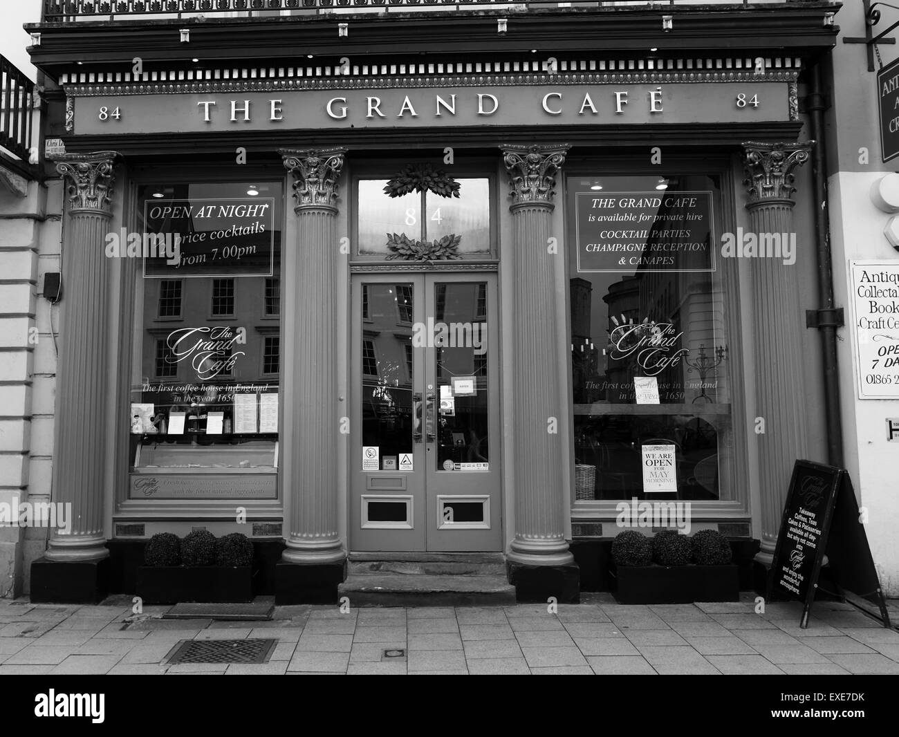 The Grand Café Oxford The Oldest Coffee House in England Stock Photo