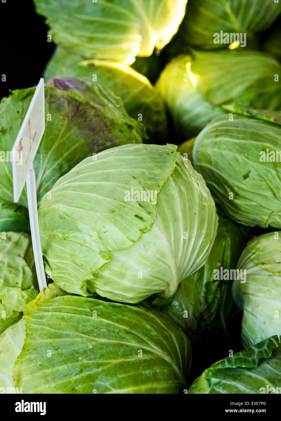 Heads of lettuce at a local farmer's market Stock Photo Alamy