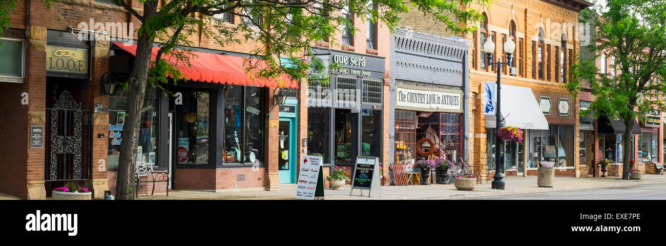 Water Street Downtown Excelsior Minnesota On A Quiet Summer Morning Stock Photo Alamy