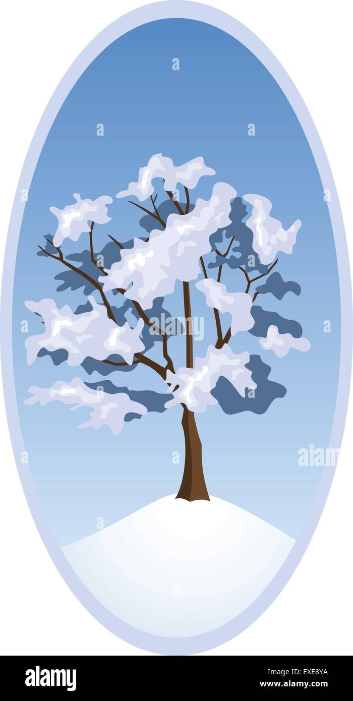 Winter landscape. Vector illustration Stock Vector Image & Art - Alamy