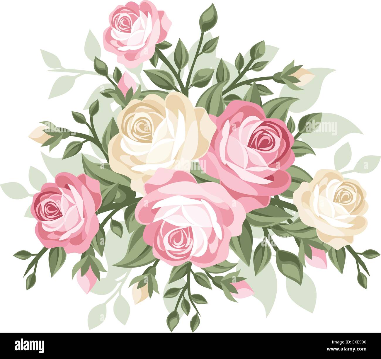 Rose pink and green buds Stock Vector Images - Page 3 - Alamy