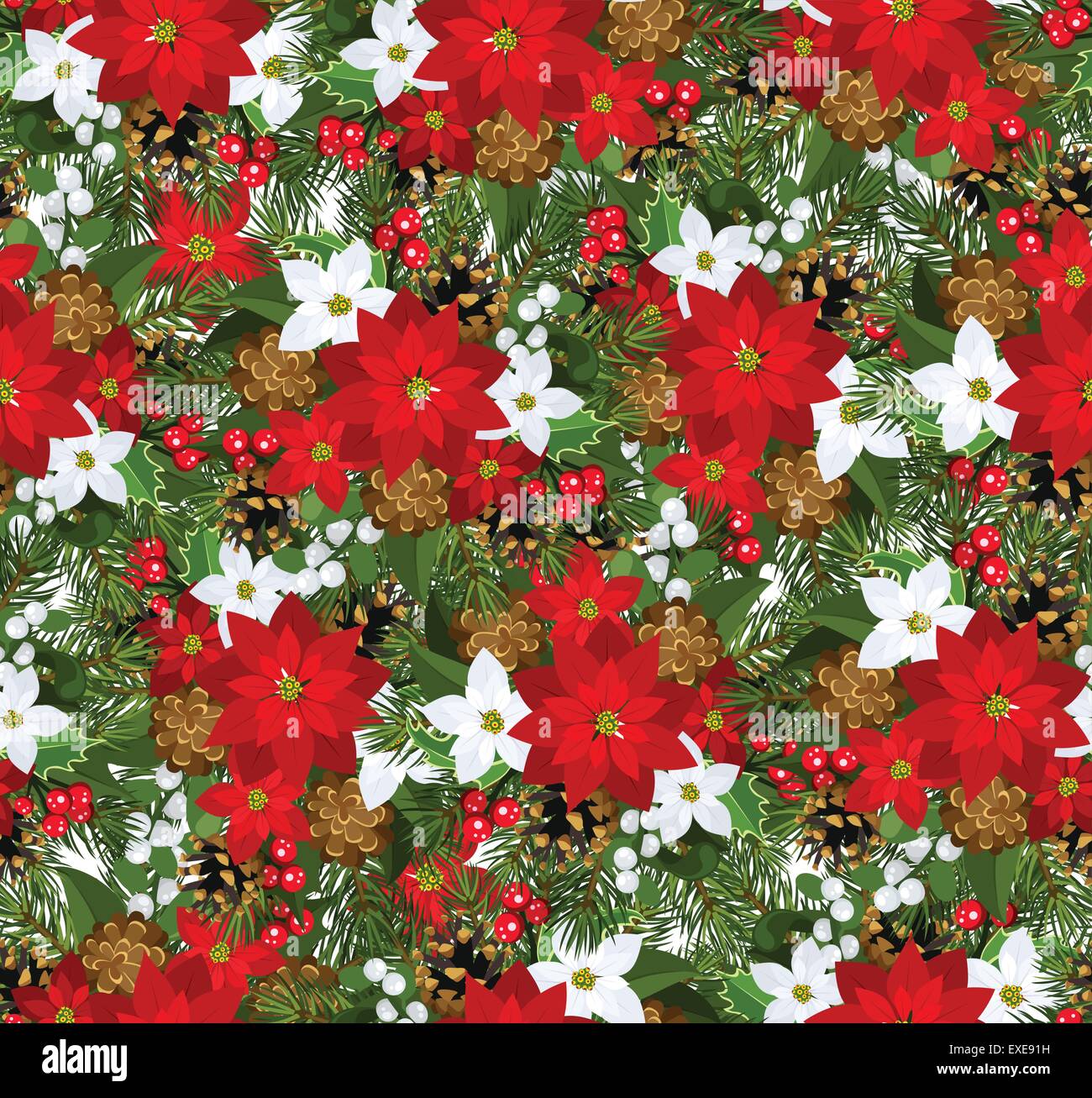 Christmas seamless background. Vector illustration Stock Vector Image ...
