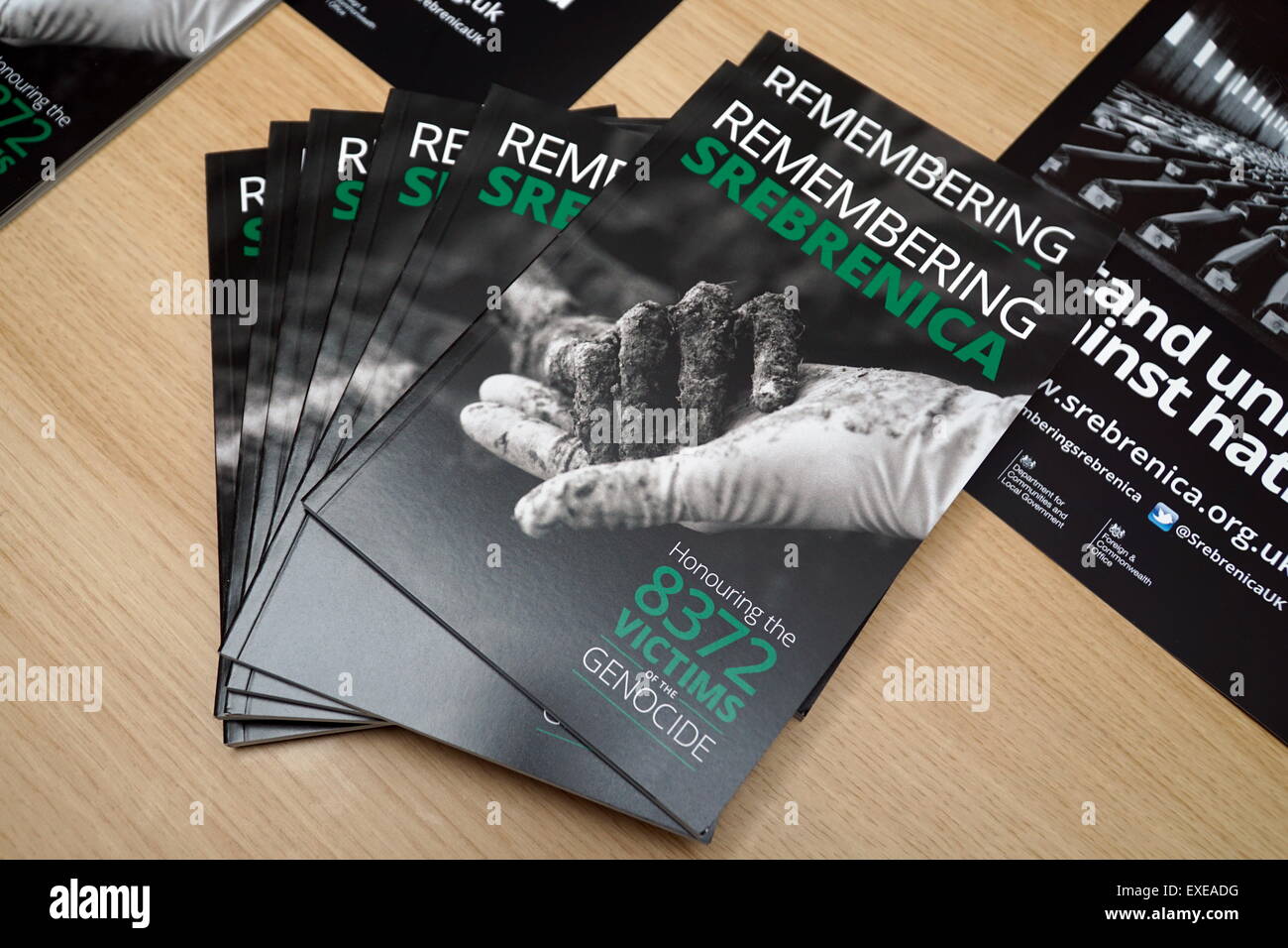 London,UK, 12th July 2015 : A group of young people making a trips to Bosnia to Xperience.20 the deadly Genocide of Srebrenica more then 8000 thousands Muslim Bosniaks, mainly men and boys will kills. To remembering with spoken words, music and Taslima K Fashion With A Message of Srebrenica at the Hub, Star Lane , London. Photo by See Li/Alamy Live News Stock Photo