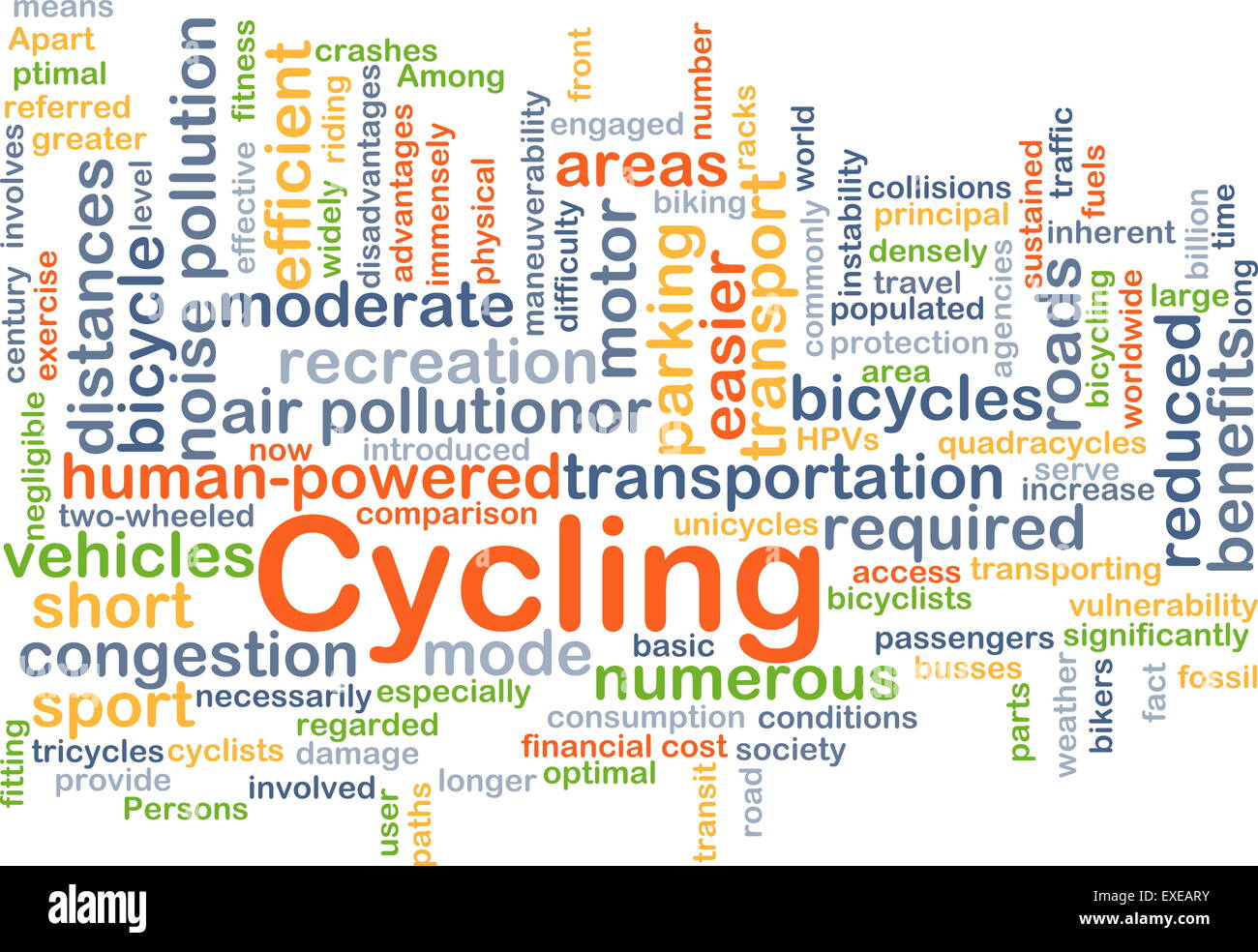 Background concept wordcloud illustration of cycling Stock Photo Alamy