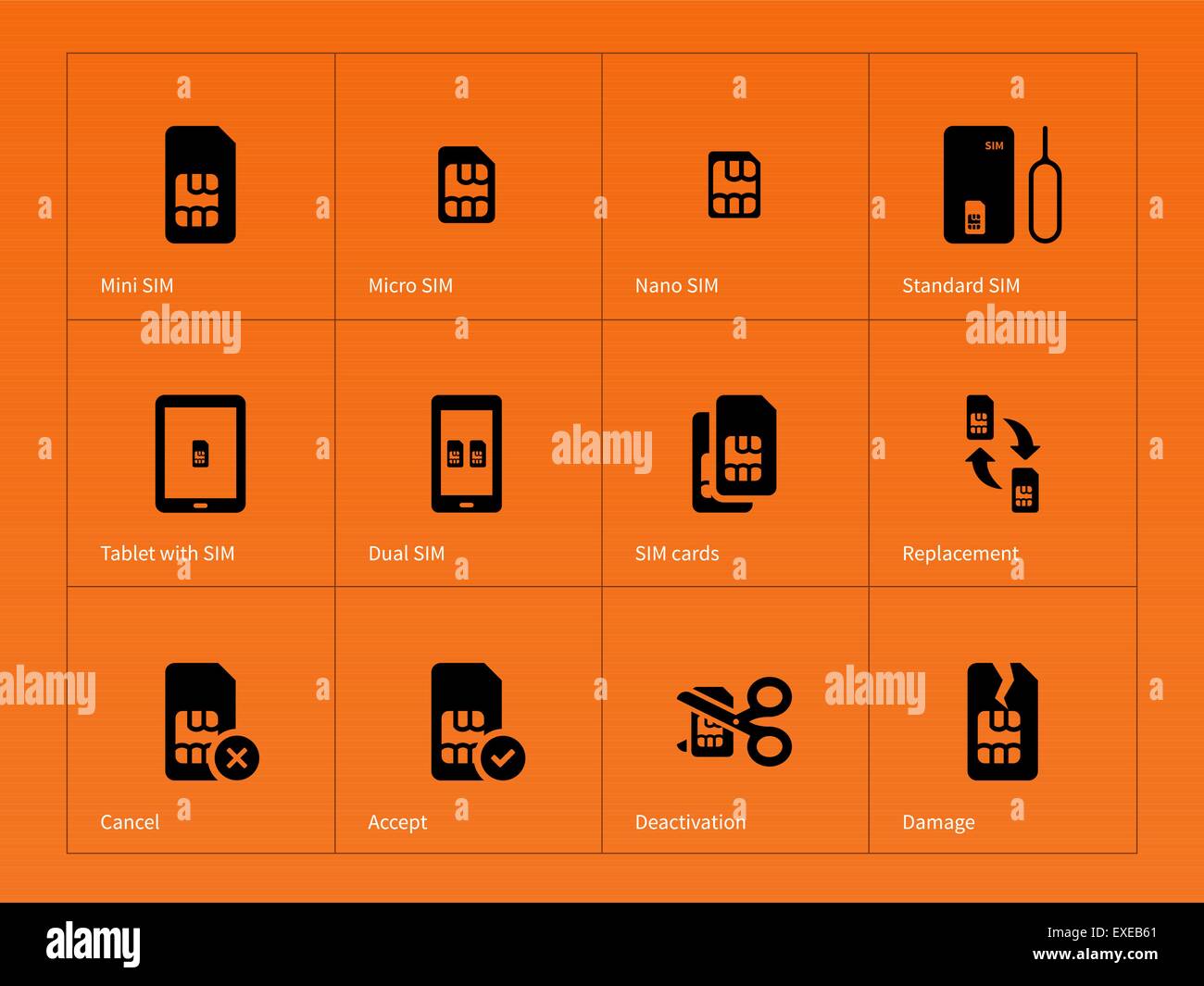 Sim cards mini Stock Vector Images - Alamy