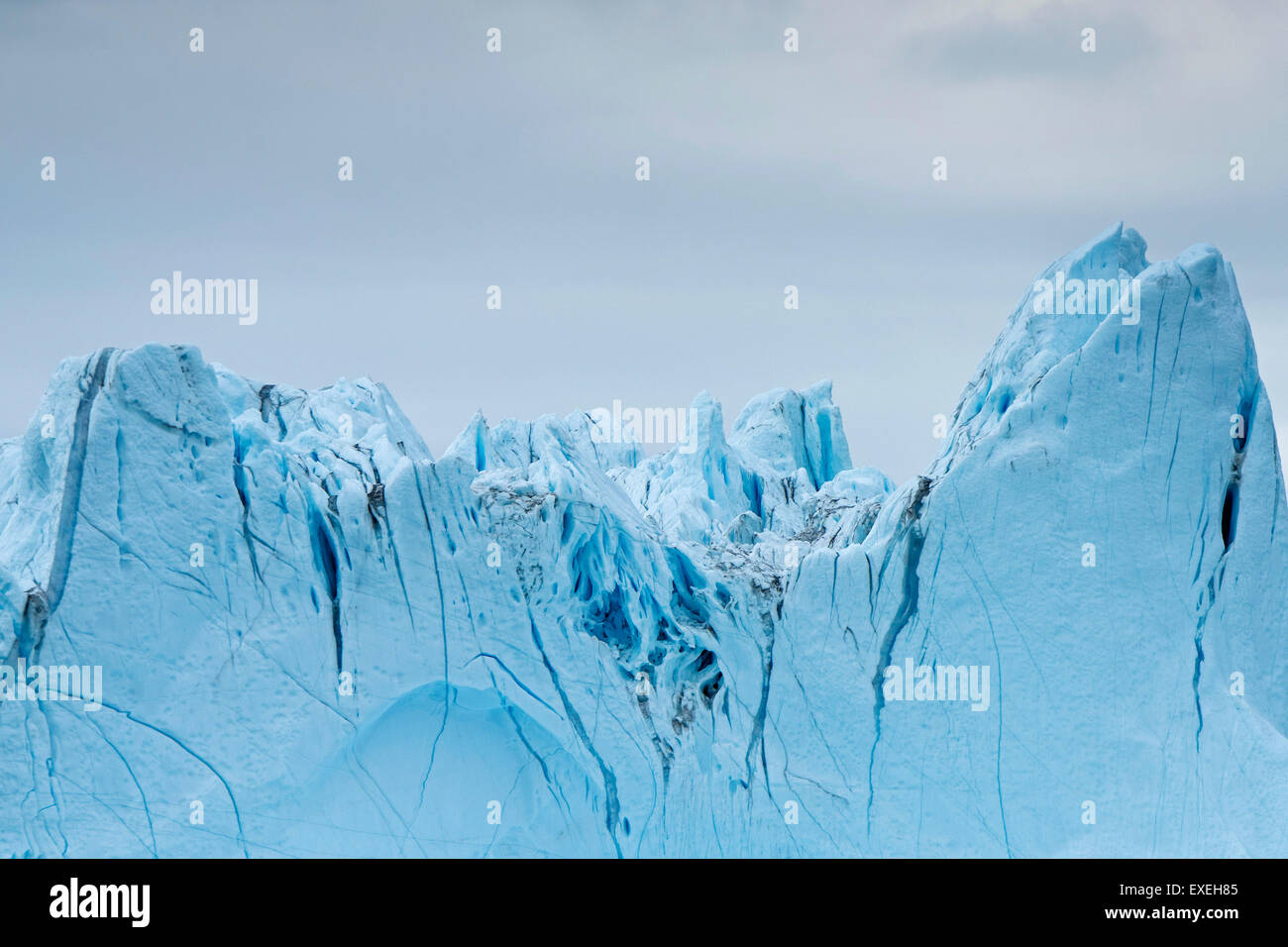 Jagged iceberg, Ittoqqortoormiit, east Greenland, Greenland Stock Photo