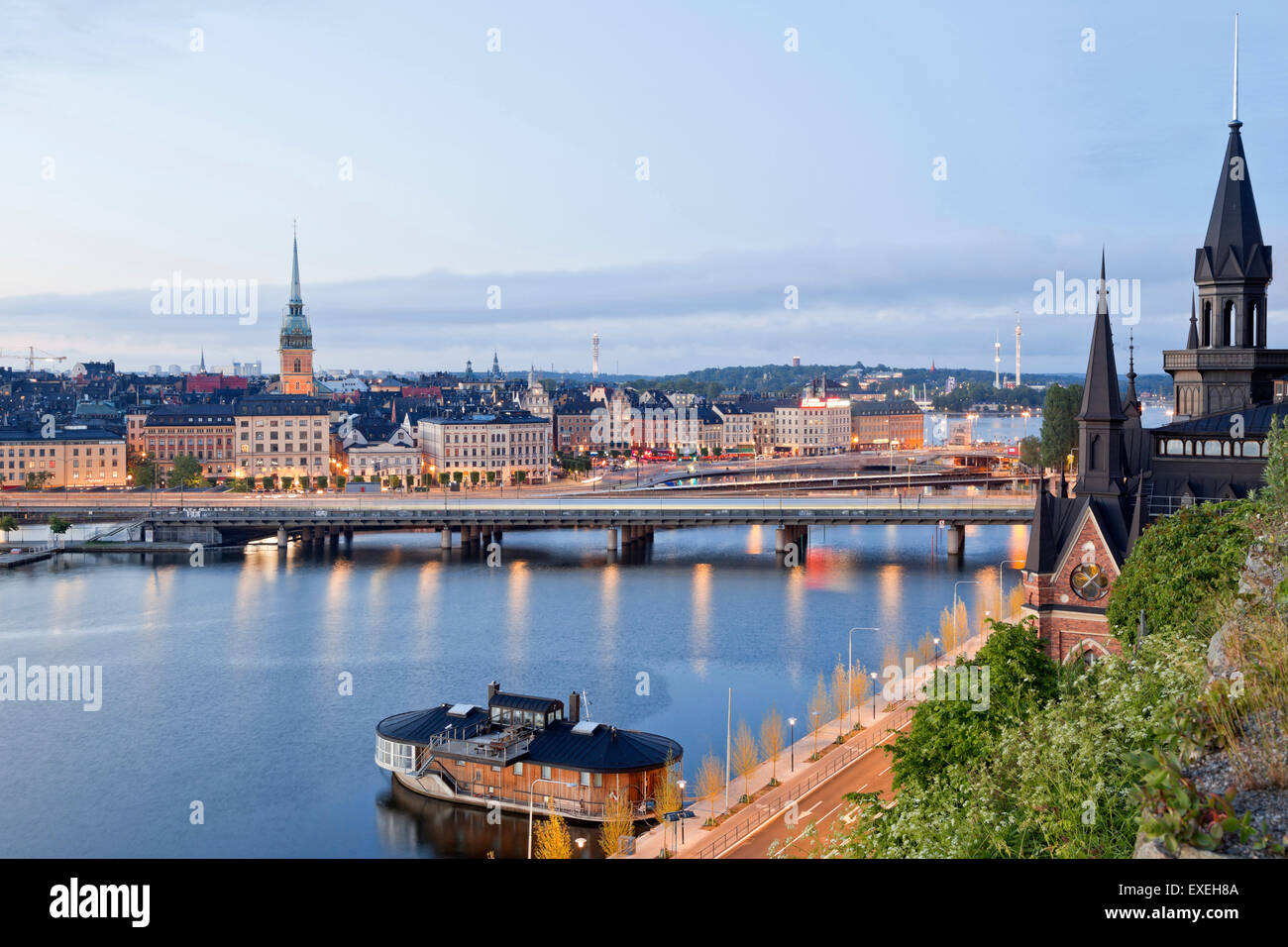 View of the historic centre, Gamla Stan, Stockholm, Sweden Stock Photo