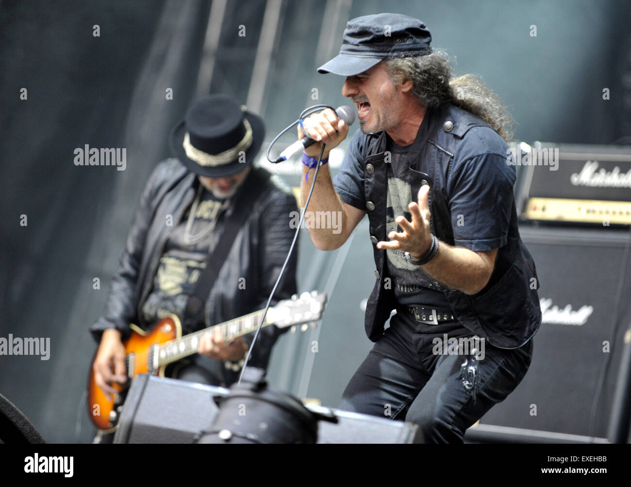 Mark Kohler (left) and Marc Storace of Switzerland's music band Krokus