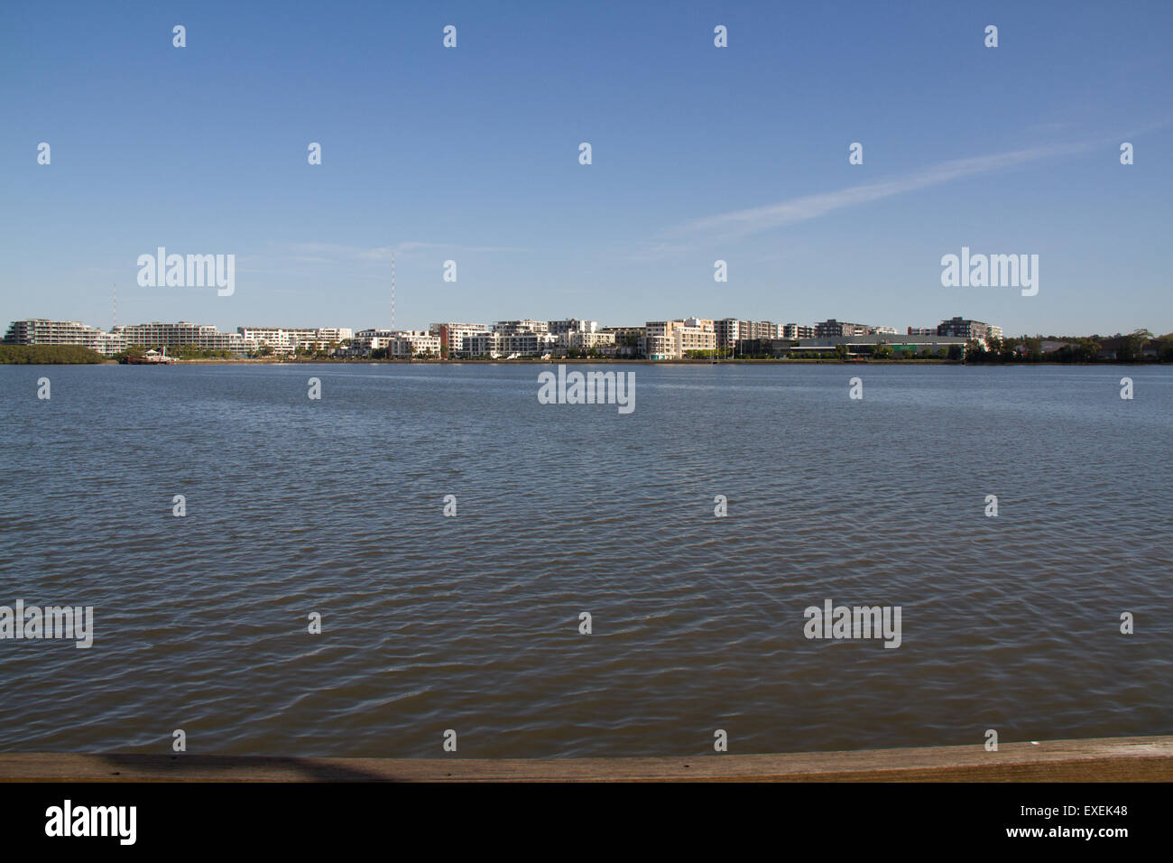 The Parramatta River in western Sydney close to Sydney Olympic Park. Stock Photo