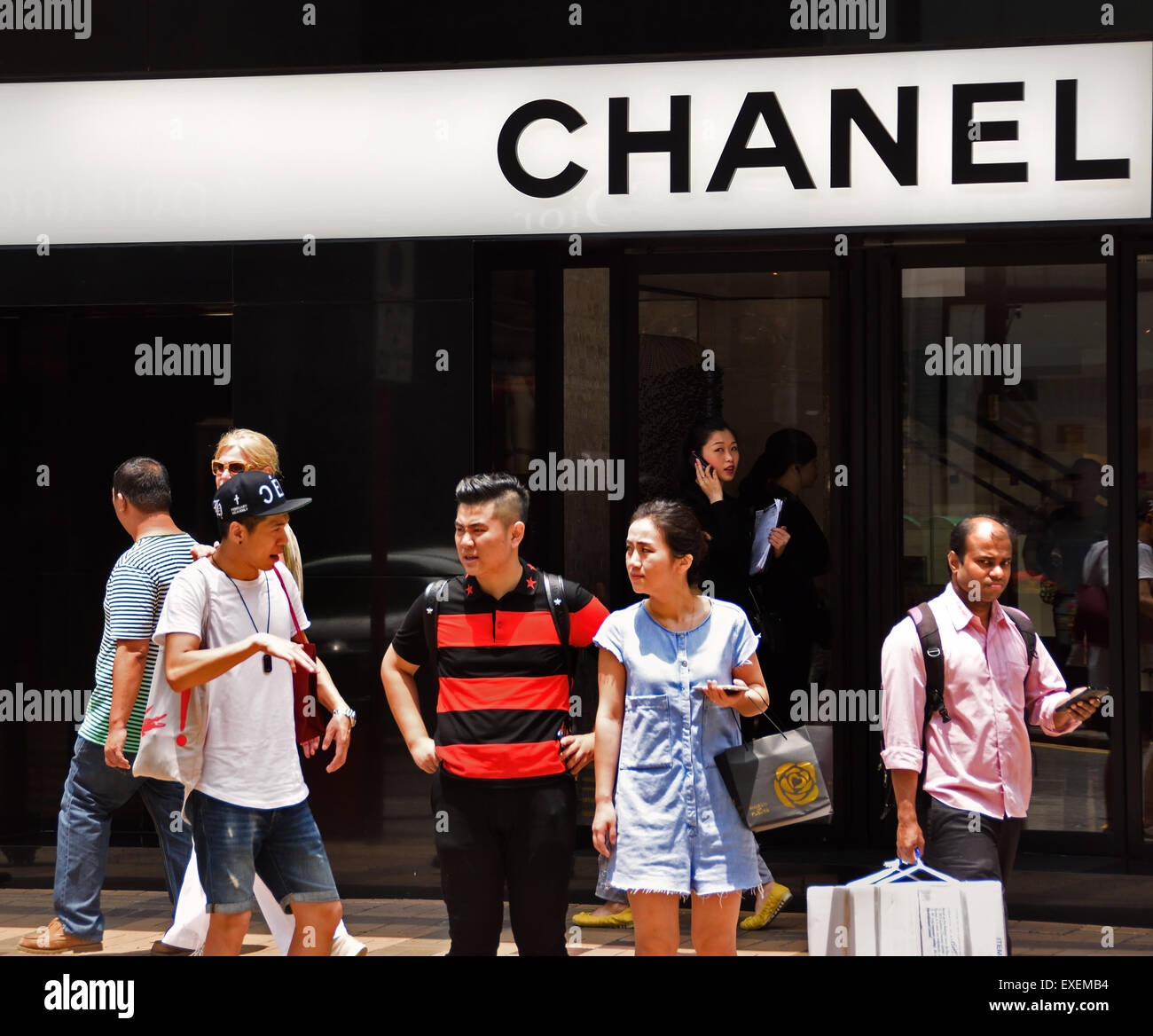Chanel Fashion store  Kowloon Tsim Sha Tsui  Hong Kong China Chinese Stock Photo