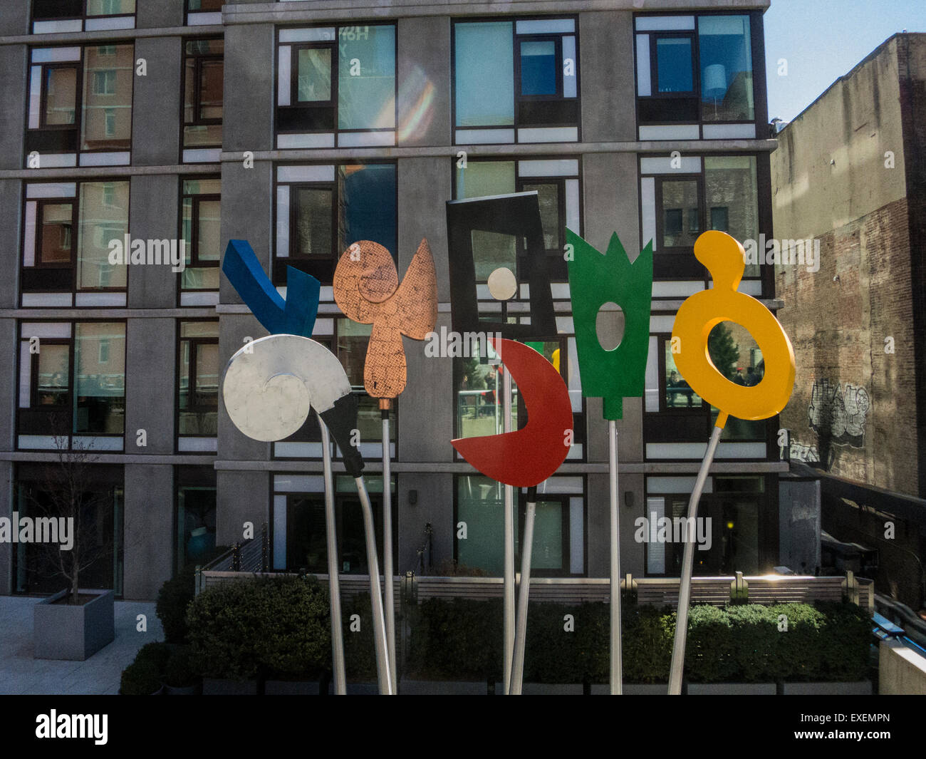 Artwork along the High Line on Manhattans West Side Stock Photo