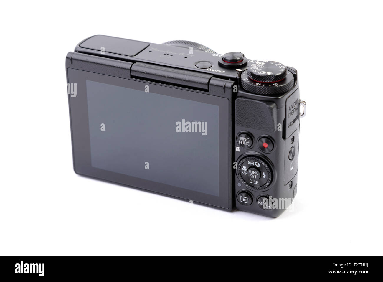 Canon PowerShot G7X compact digital camera isolated on white background Stock Photo