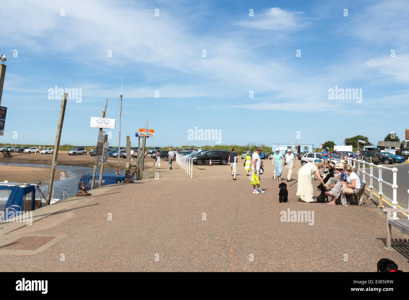 A summer's day at Blakeney in Norfolk England Stock Photo Alamy