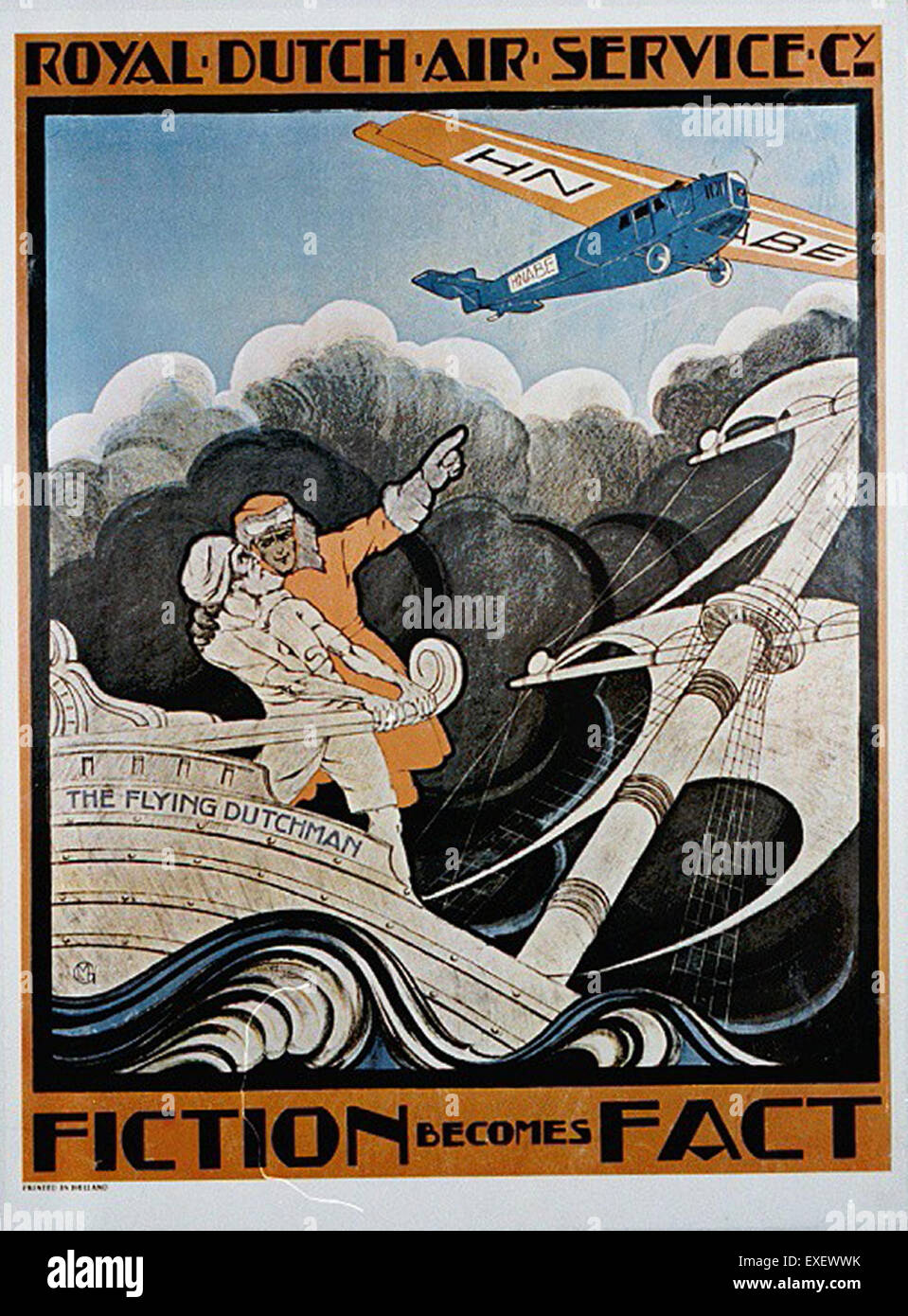 Royal Dutch Air Service Poster Stock Photo