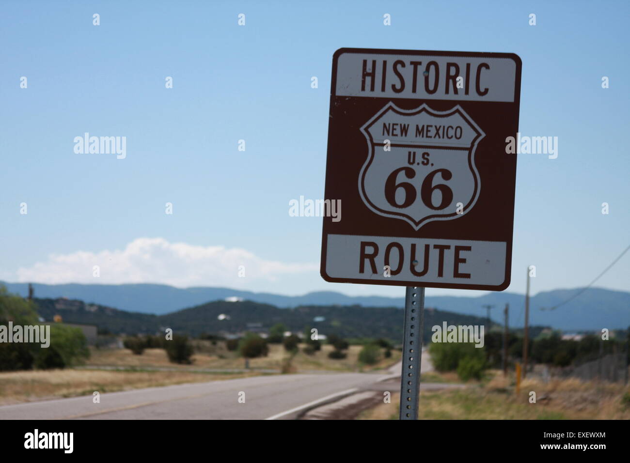 Historic Route 66 sign in New Mexico USA Stock Photo Alamy