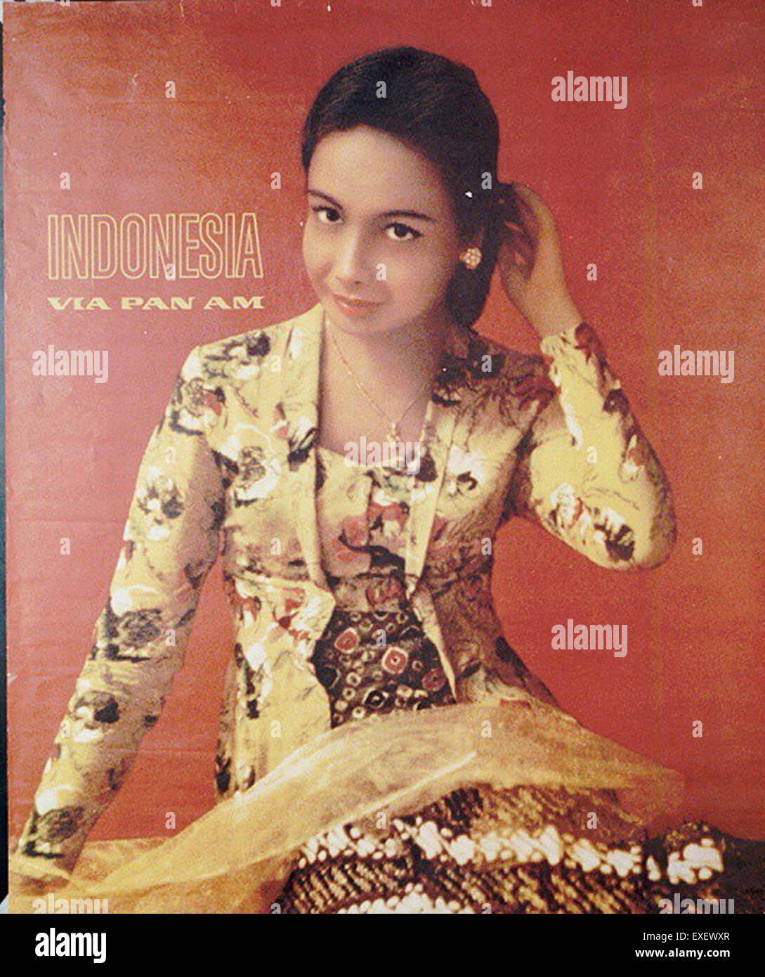 PanAm Indonesia Poster Stock Photo