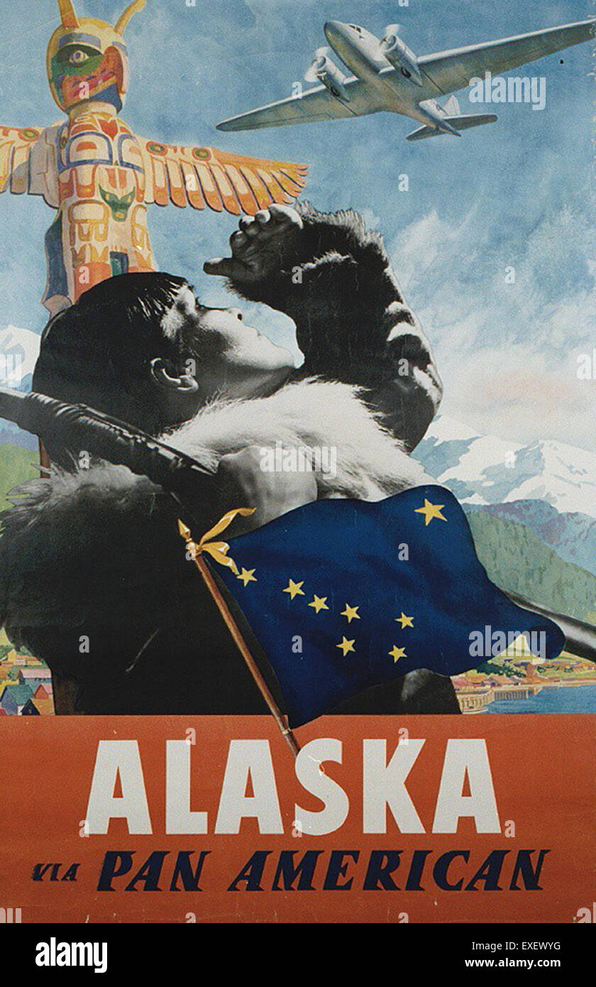 PanAm Alaska Poster 2 Stock Photo