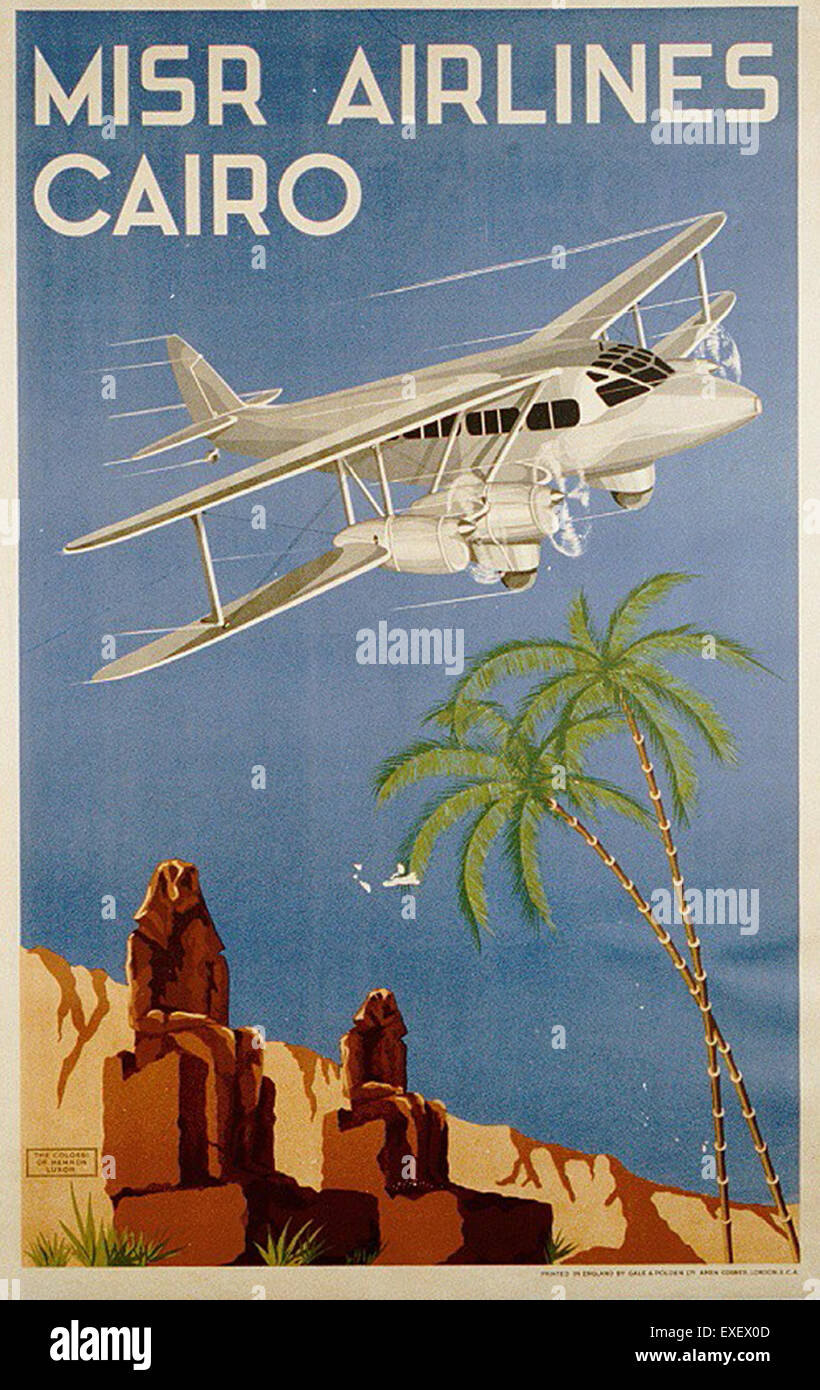 MISR Airlines Cairo Poster Stock Photo