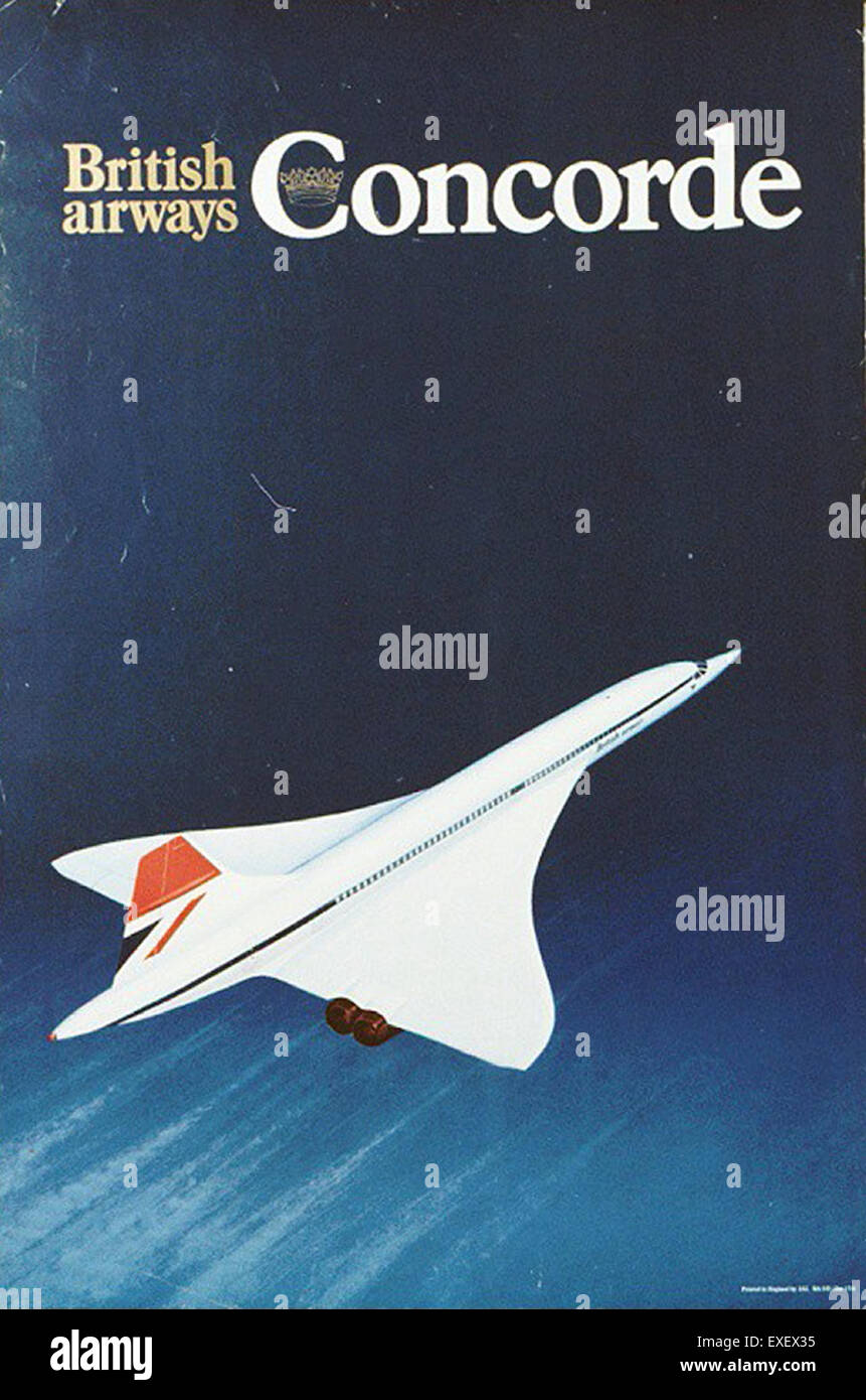 British Airways Concorde Poster Stock Photo - Alamy