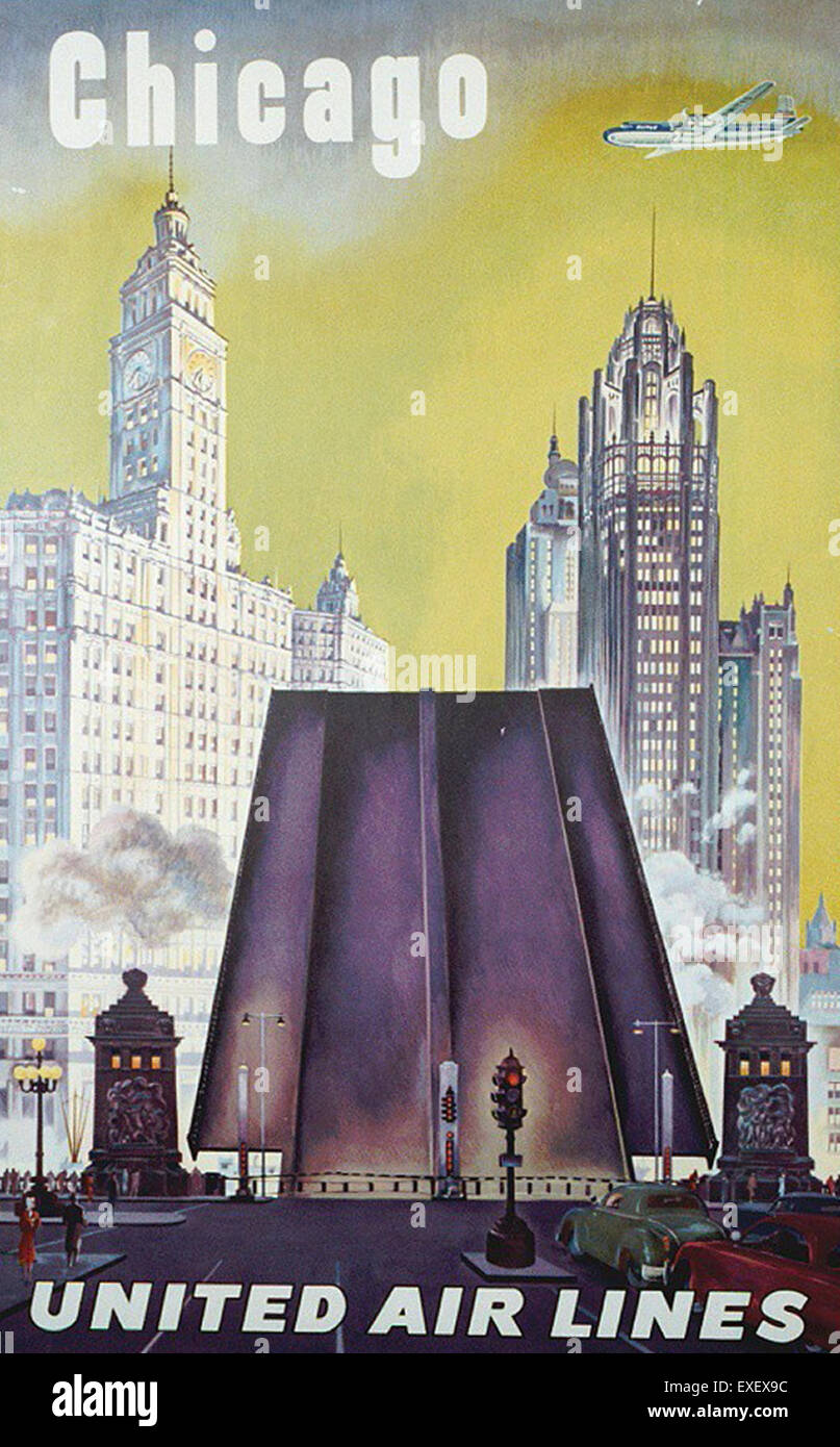 United Chicago Poster Stock Photo Alamy