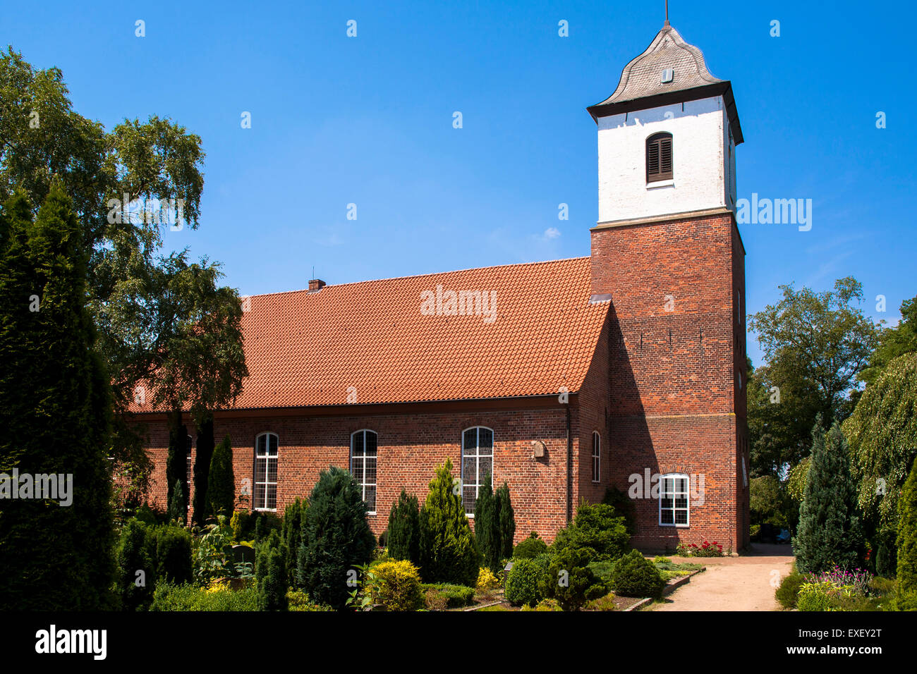 Europe, Germany, Lower Saxony, Worpswede, the Zions church. Europa, Deutschland, Niedersachsen, Worpswede, die Zionskirche. Stock Photo