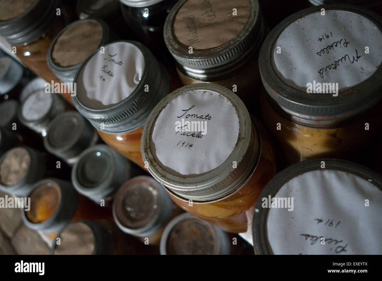 preserved food mason jar label Stock Photo Alamy