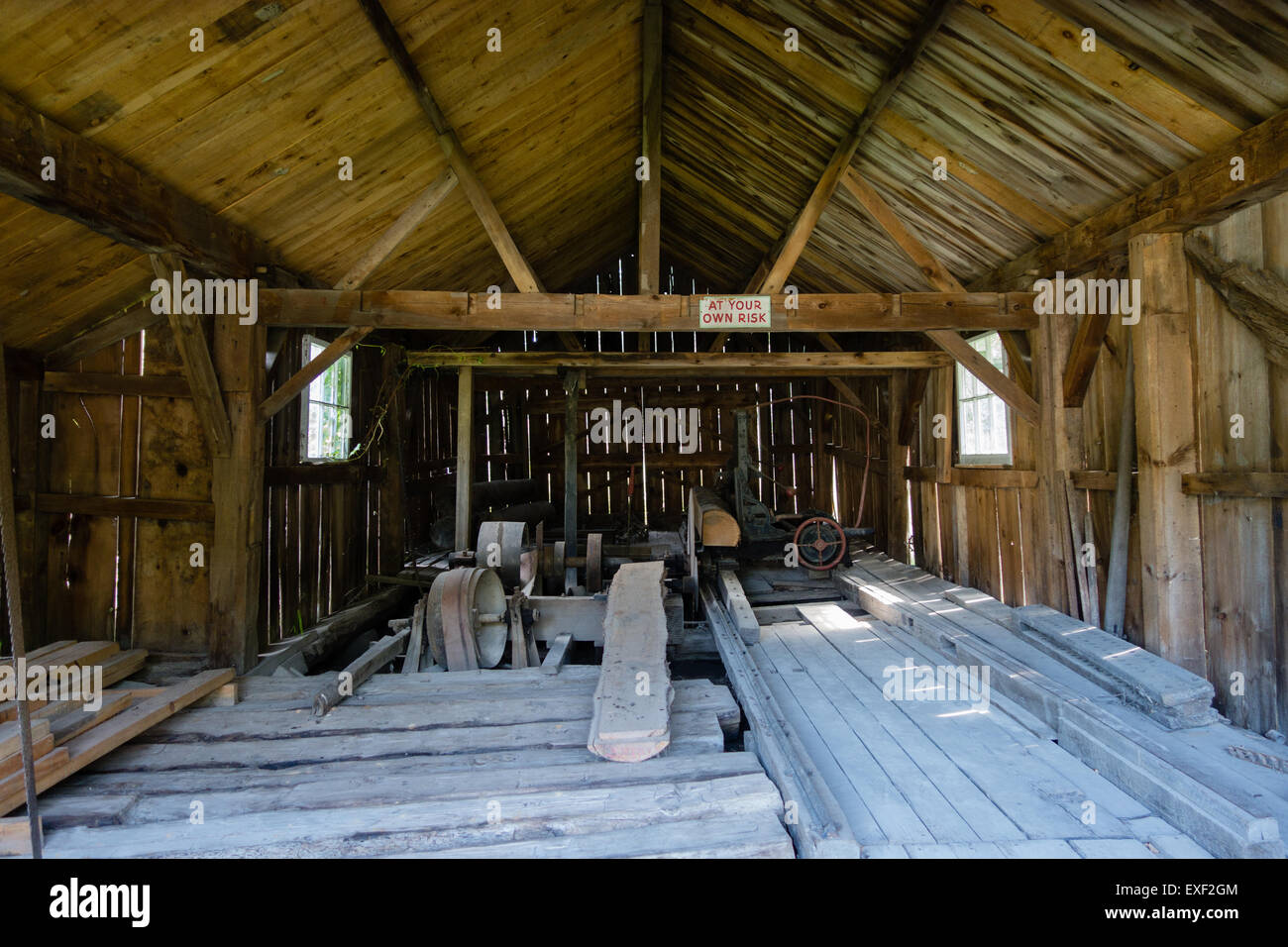 1900 Doon Heritage Village lumber sawmill shop Stock Photo Alamy