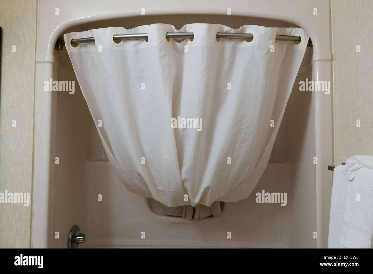 hotel shower curtain Stock Photo Alamy