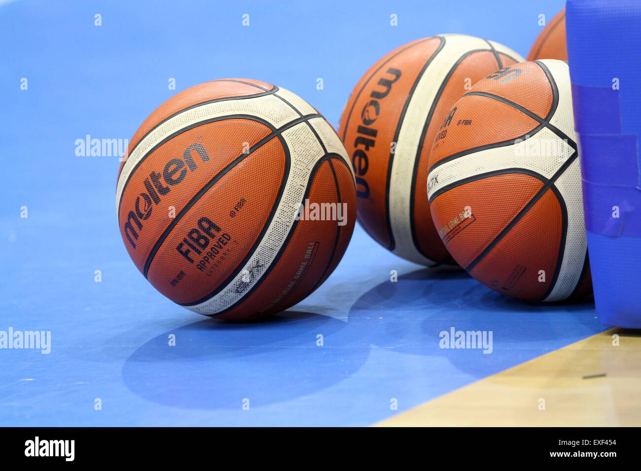 Lignano, Italy.13th July, 2015. Basket ball during the second round  basketball match between Lithuania and Czech Republic of the U20 European  Championship Men 2015 in Pala Getur sports hall of Lignano on