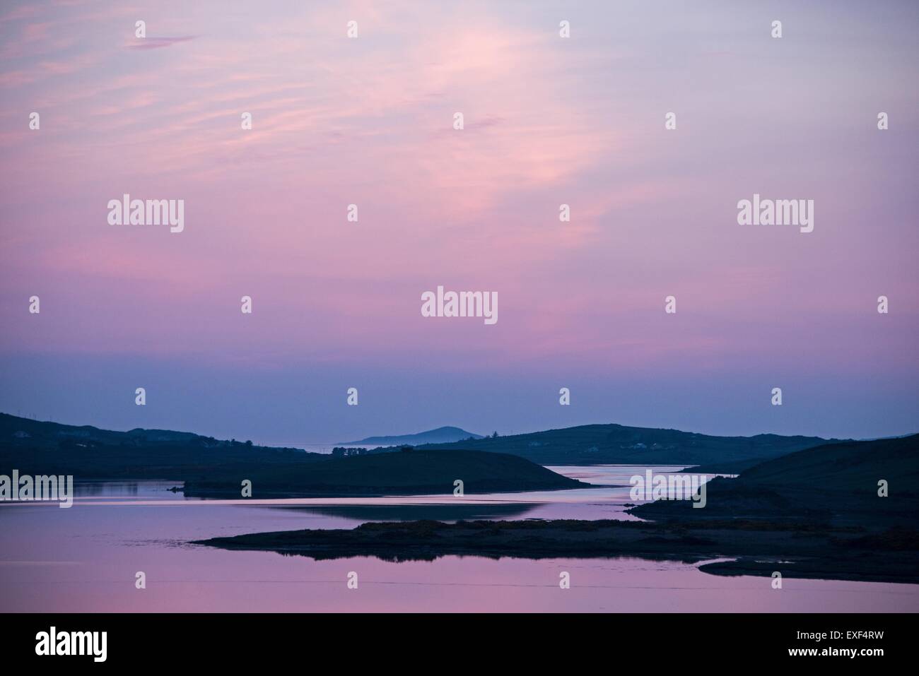 Sunset, Streamstown Bay Stock Photo Alamy
