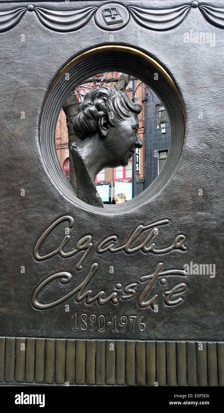 Agatha Christie memorial statue, Central London England UK Stock Photo