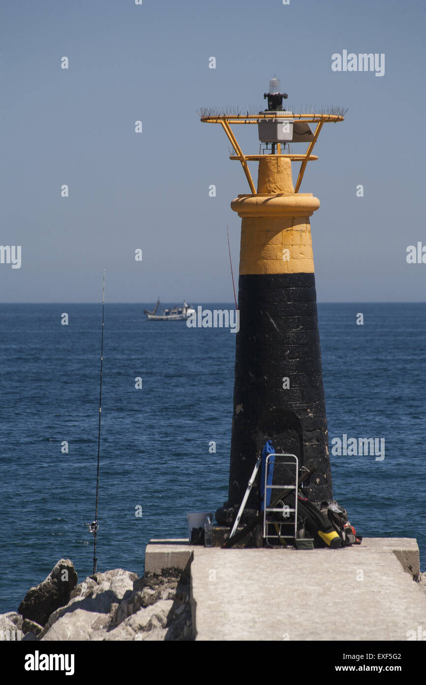 marine navigation in Mediterranean sea Stock Photo