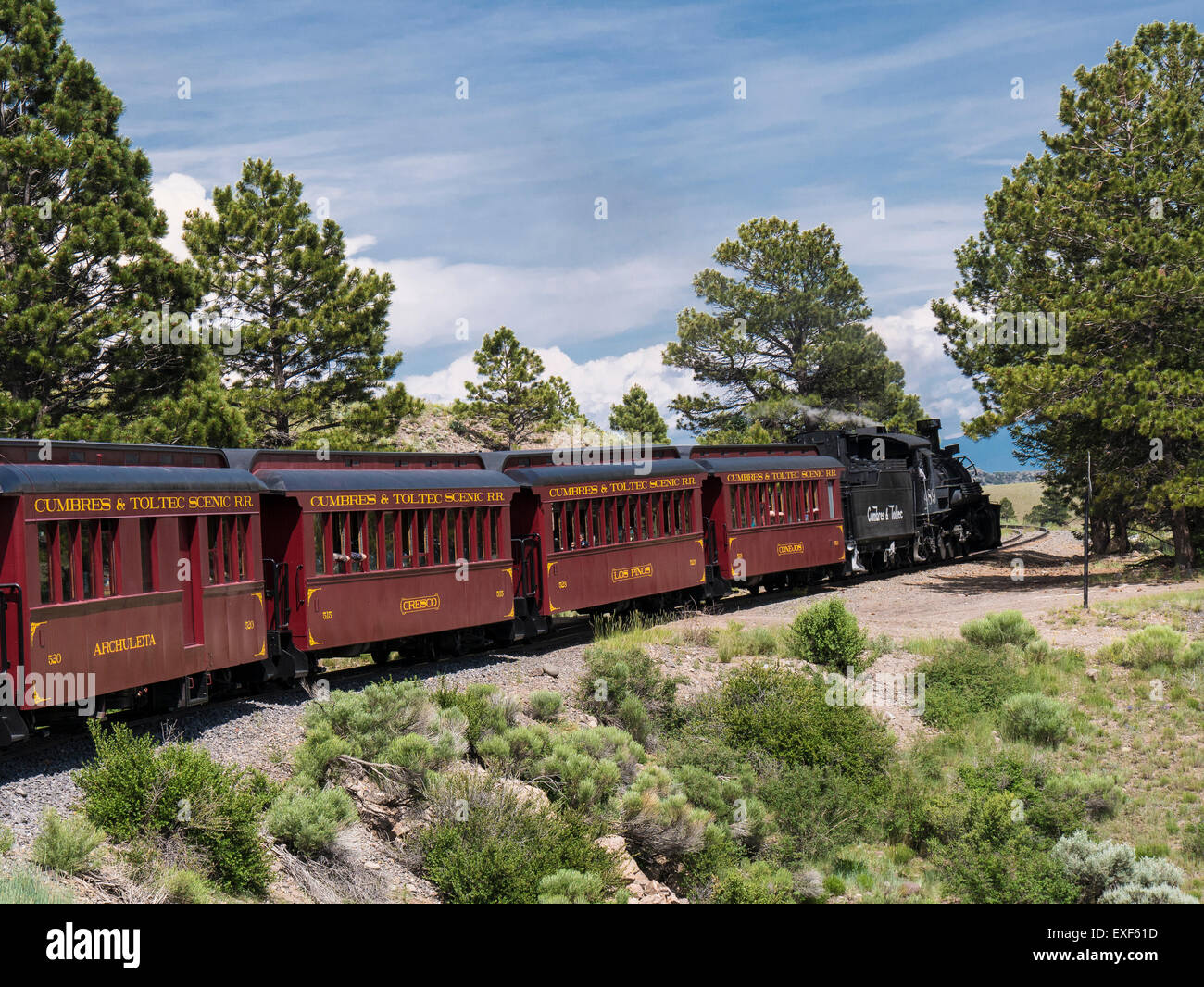 Train on the track, Cumbres & Toltec Scenic Railroad, Chama, New Mexico