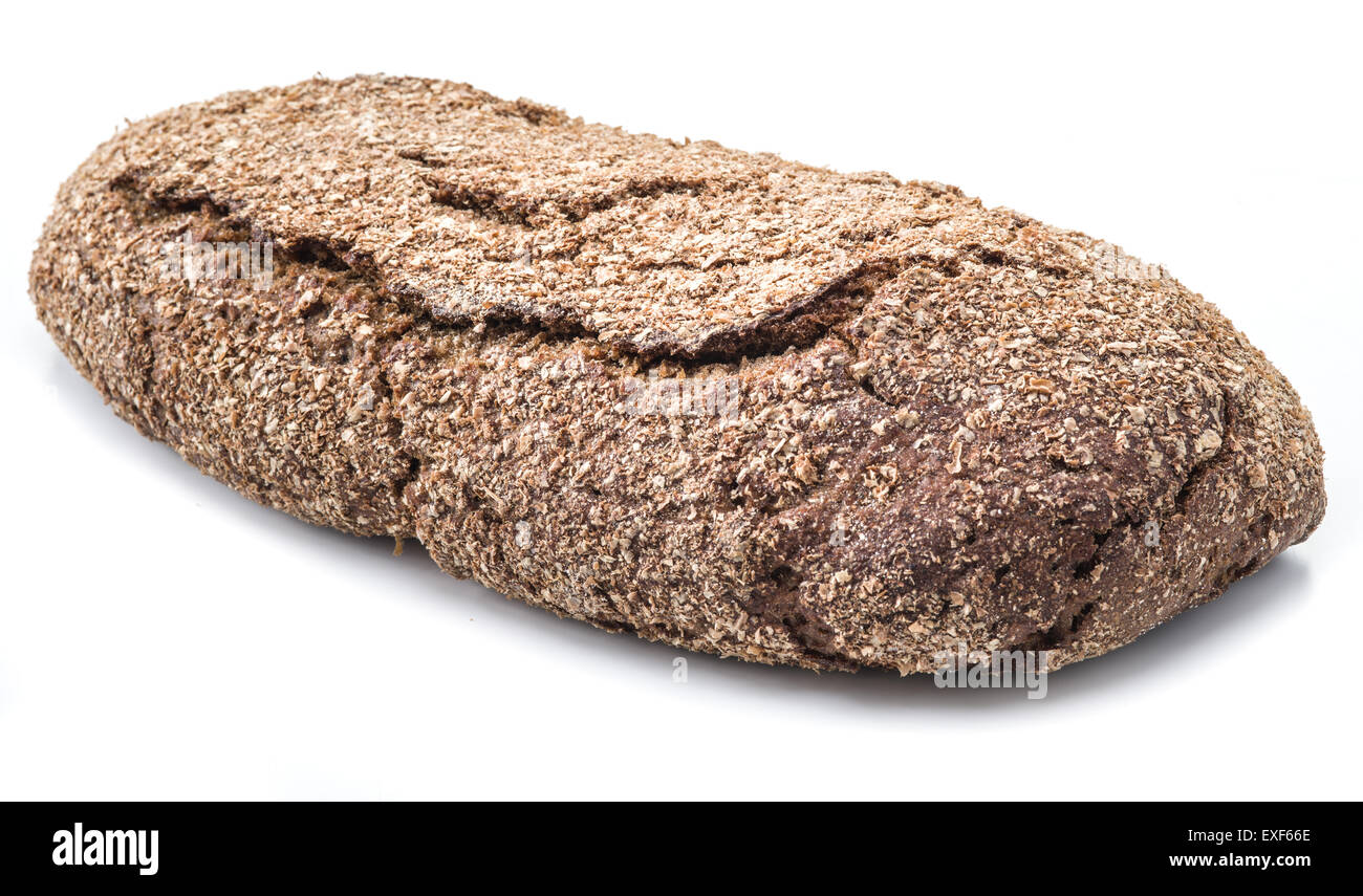 A loaf of bread on a white background. Stock Photo