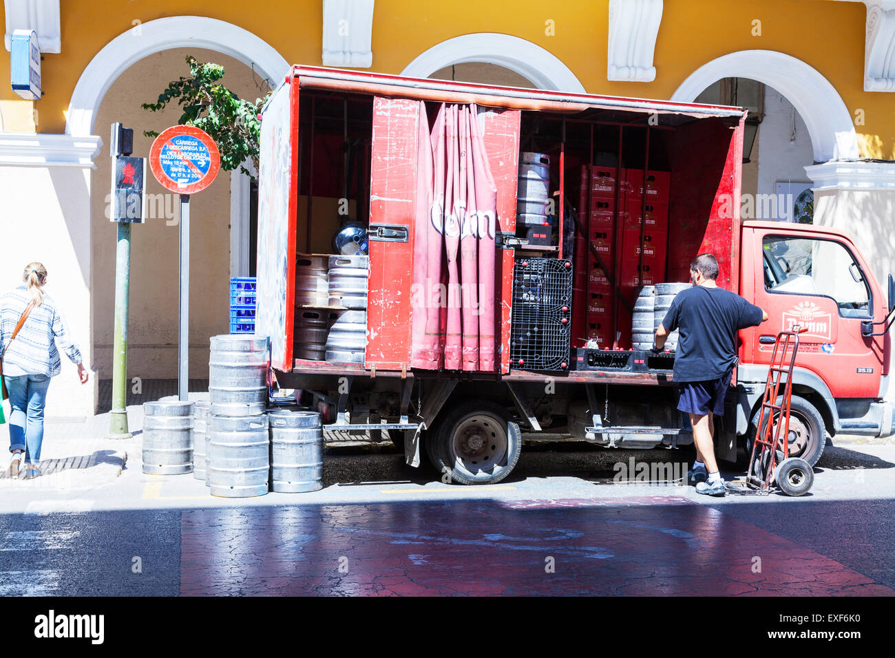 Beer delivery barrels of ale being delivered barrel crate crates in